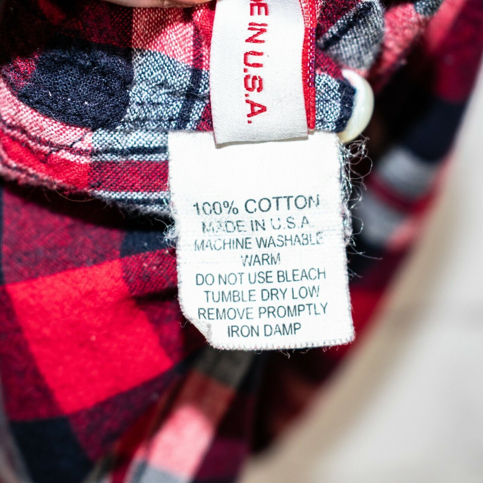 Ovadia & Sons OVADIA & SONS Men's Button Down Shirt Cotton Red Blue Plaid Size US M / EU 48-50 / 2 - 9 Thumbnail