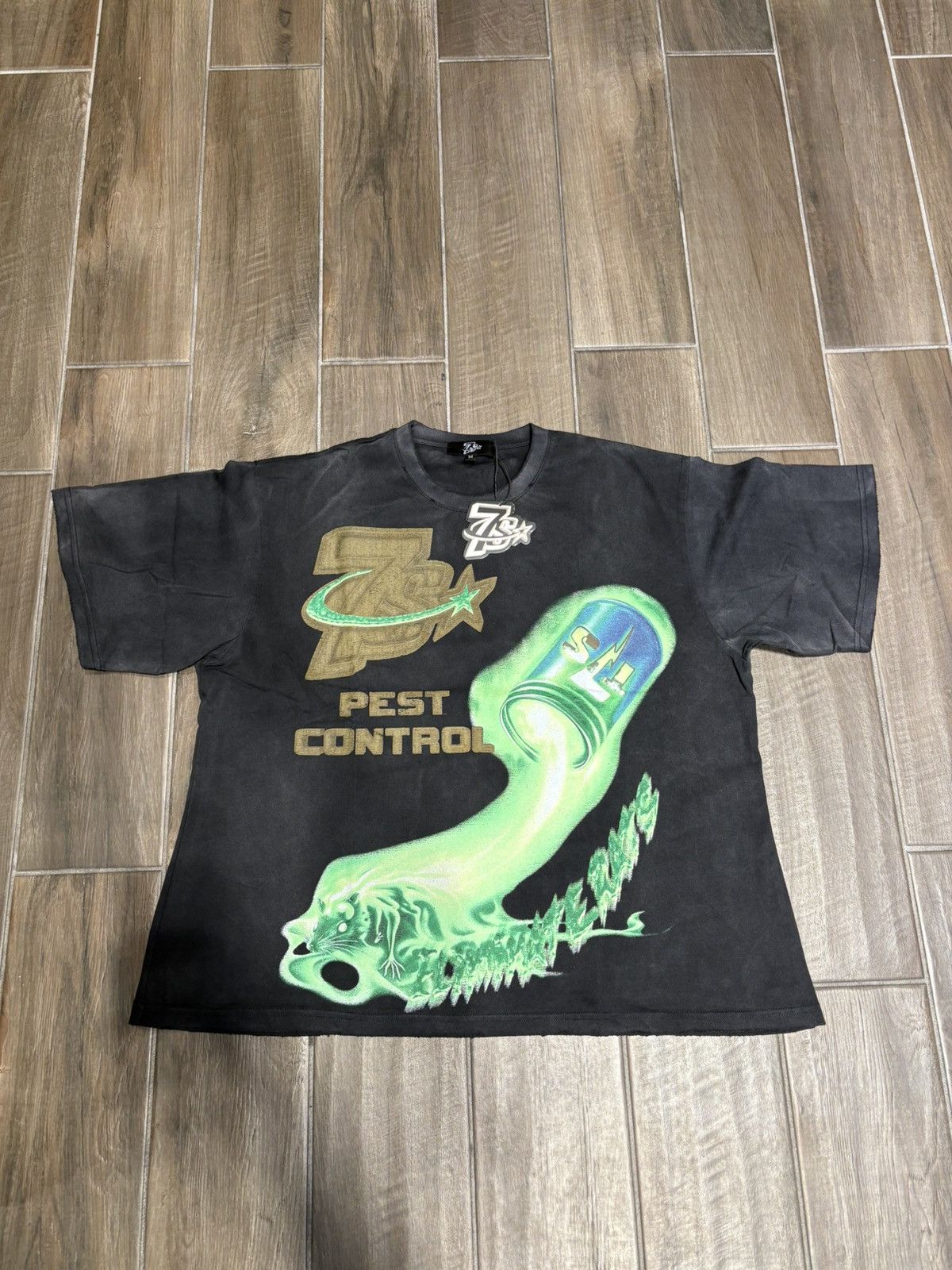 Triple Sevens Pest Control Tee Black