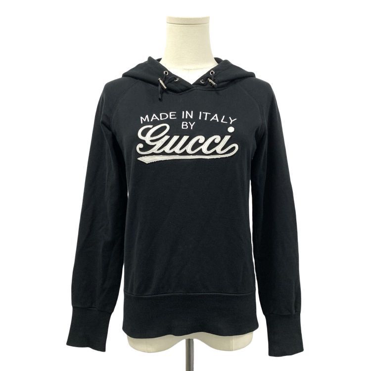 Gucci Gucci Embroidered Logo Hoodie Black Size S Size US S / EU 44-46 / 1 - 1 Thumbnail