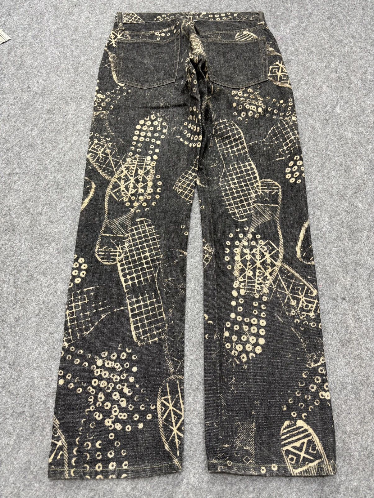Japanese Brand 💥Very Rare💥Vtg Johnbull Boot Stomp Full Print Denim F670 Size US 28 / EU 44 - 16 Thumbnail
