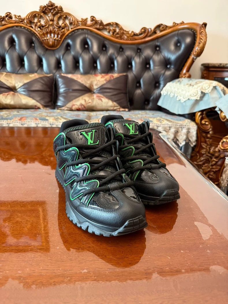 Louis Vuitton Louis Vuitton Black Green Design Sneakers-2506 Size US 8 / EU 41 - 3 Thumbnail