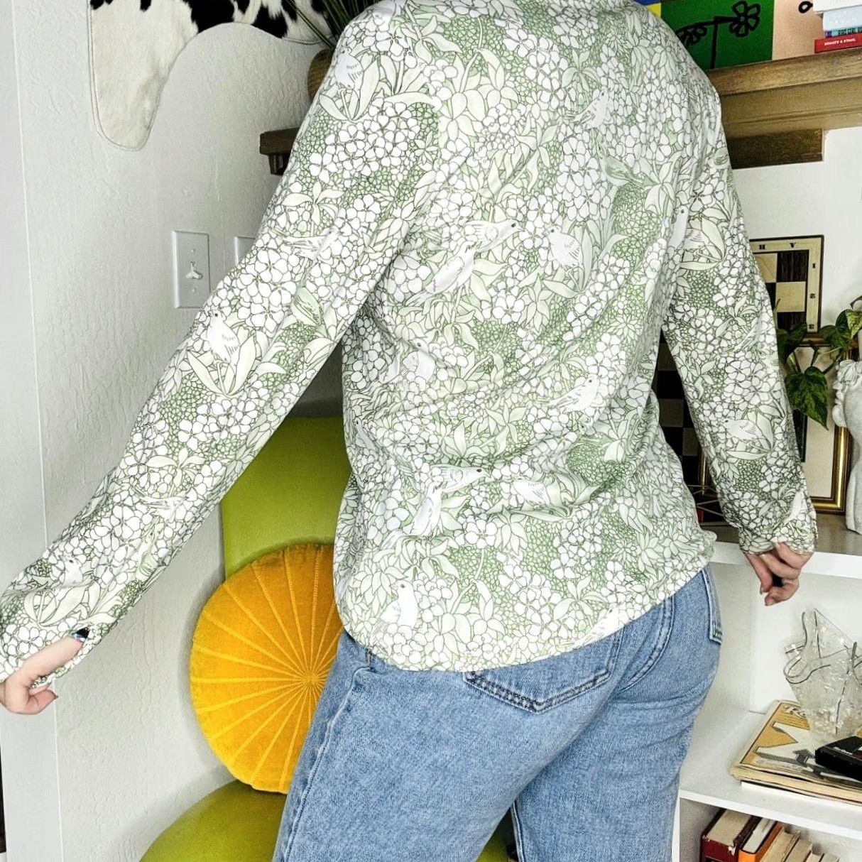 Vintage VINTAGE Koret of California Blouse Shirt Women Green Longsleeve Button Down S Regular 80s 90s Retro Size S / US 4 / IT 40 - 3 Thumbnail