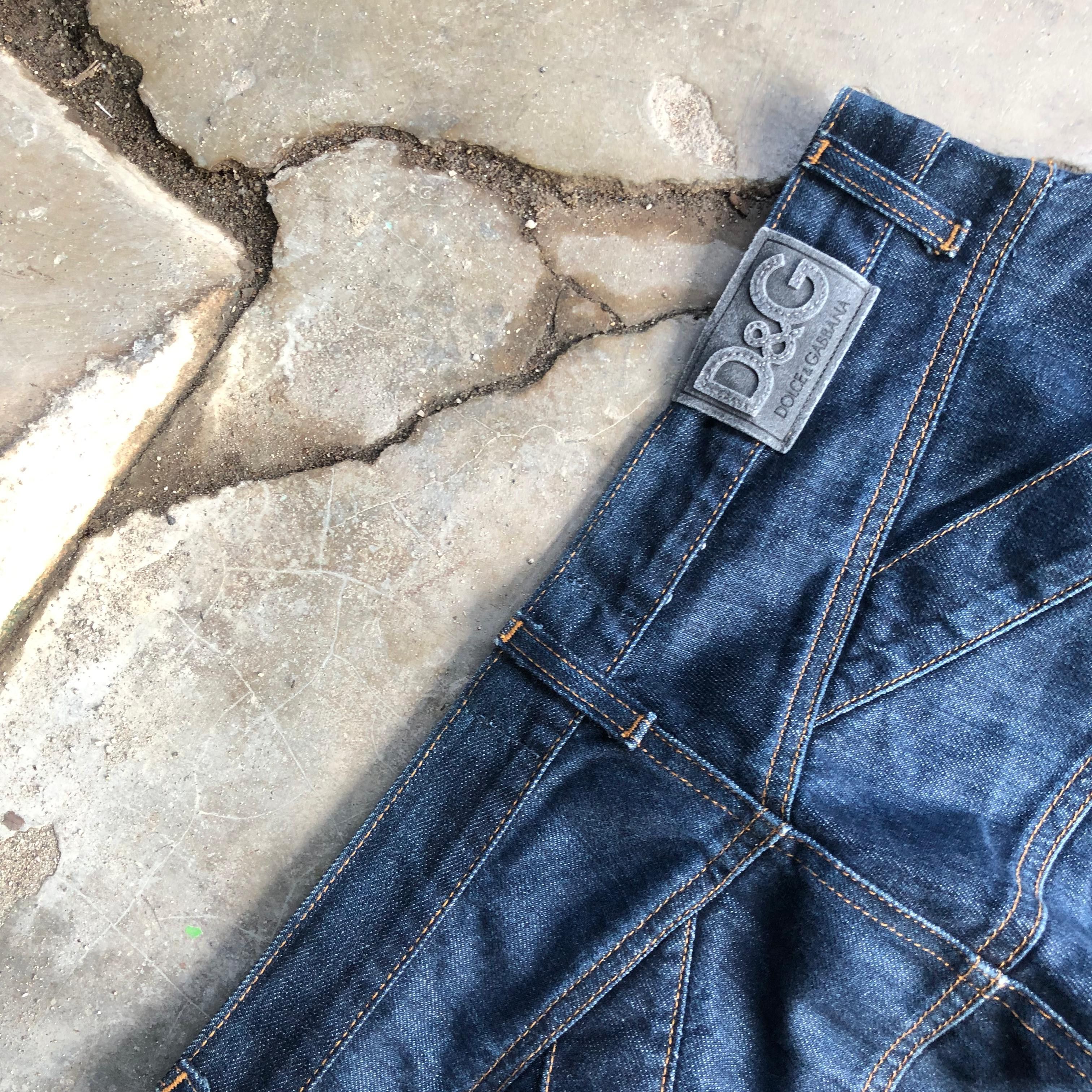 Dolce & Gabbana 00s Dolce & Gabbana Double Waist Baggy Jeans Size US 32 / EU 48 - 3 Thumbnail