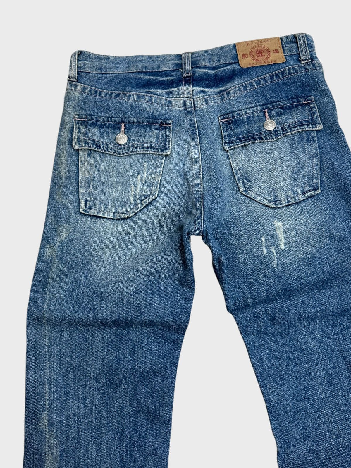 Japanese Brand VINTAGE KARAKURI TAMASHI TRADITION DRAGON ACID WASH DENIM Size US 32 / EU 48 - 10 Thumbnail
