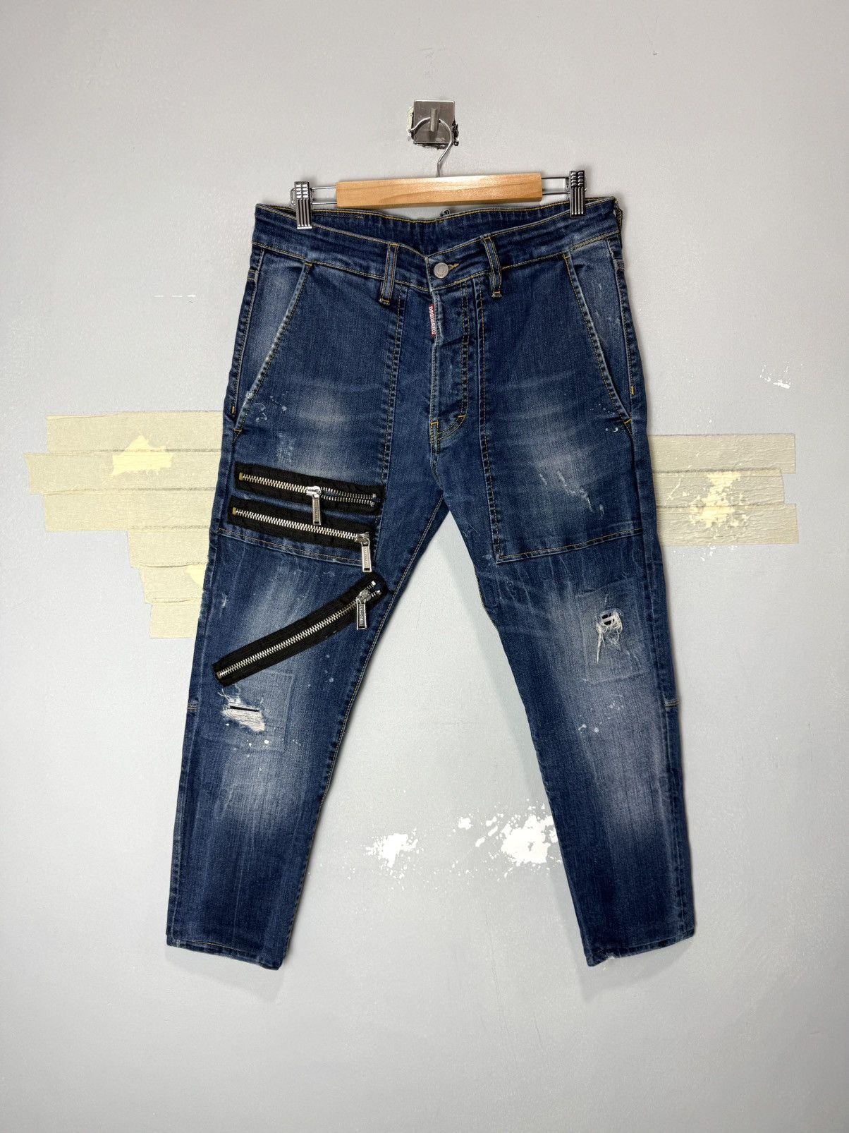 Dsquared2 Dsquared2 Zip Multipocket Denim Pants Jeans Drill Dripp Uk Size US 32 / EU 48 - 1 Thumbnail