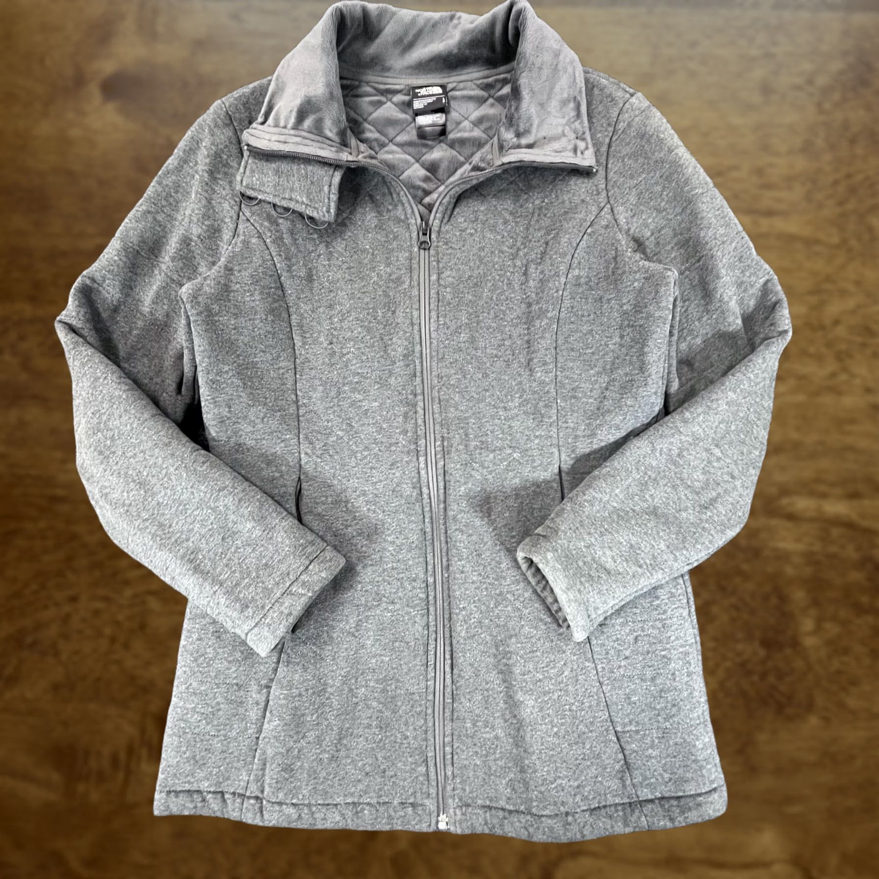 The North Face VINTAGE? (No, not vintage) The North Face Jacket Womens L Gray Full Zip Fleece Lined Outdoor Activewear Size L / US 10 / IT 46 - 1 Thumbnail