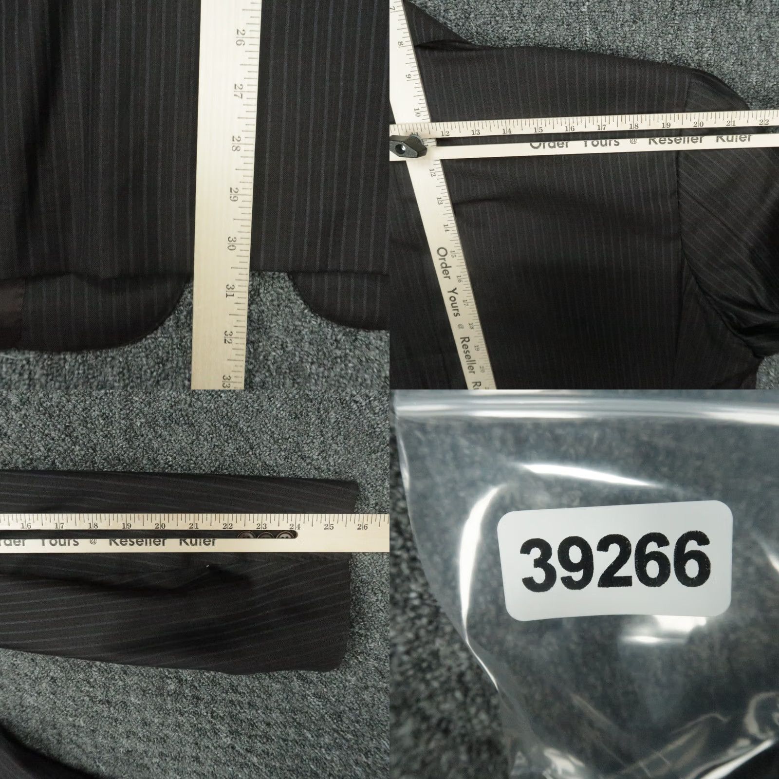 Canali VINTAGE Canali Blazer Mens 46R Gray Wool Striped Sport Coat Jacket Italy Size 46R - 9 Thumbnail