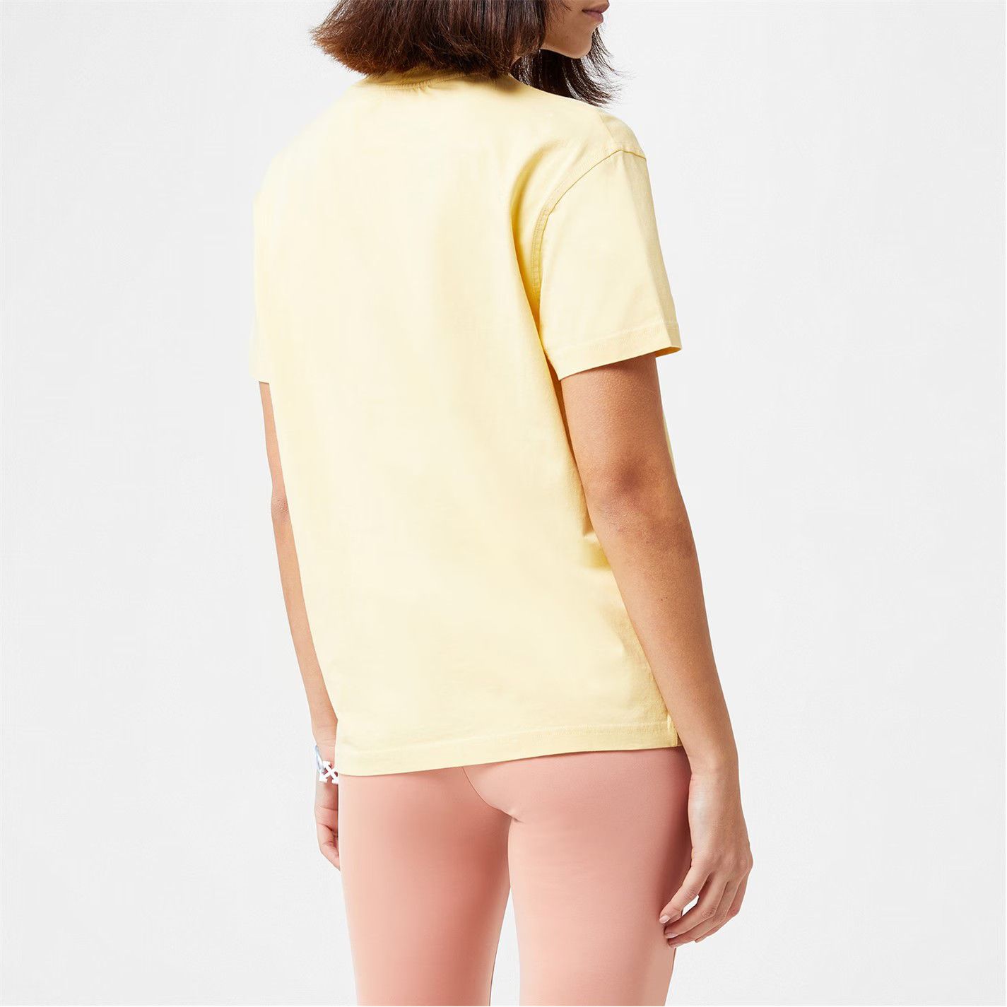 Off-White o1g2r1mq1224 Spray Helvetic T Shirt in Light Yellow Size XXS / US 00 / IT 34 - 4 Thumbnail
