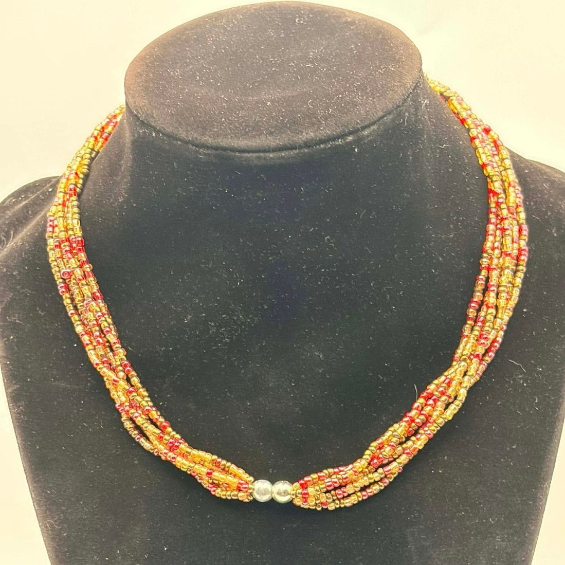 Other Pink & Gold Beaded Necklace Size ONE SIZE - 2 Thumbnail