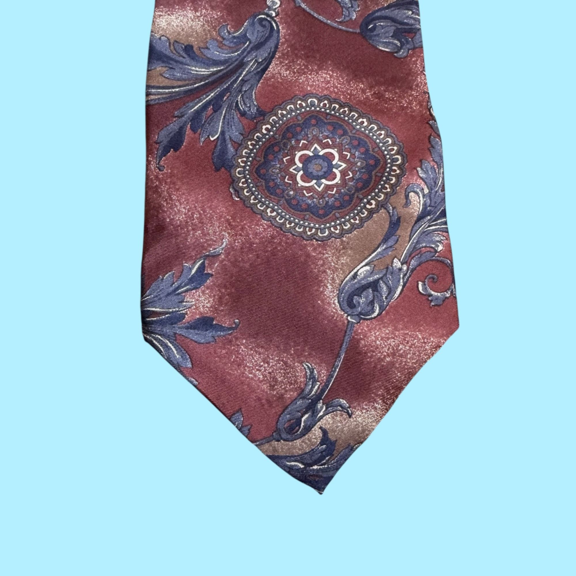 Vintage Vintage Preferred Stock 100% Italian Silk Novelty Baroque Ne Size ONE SIZE - 3 Thumbnail