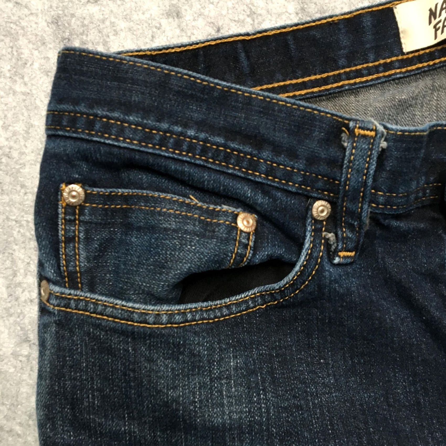Vintage Naked & Famous Weird Guy Jeans Mens 32x32 Blue Stretch Selvedge Denim Pants Size US 32 / EU 48 - 7 Thumbnail