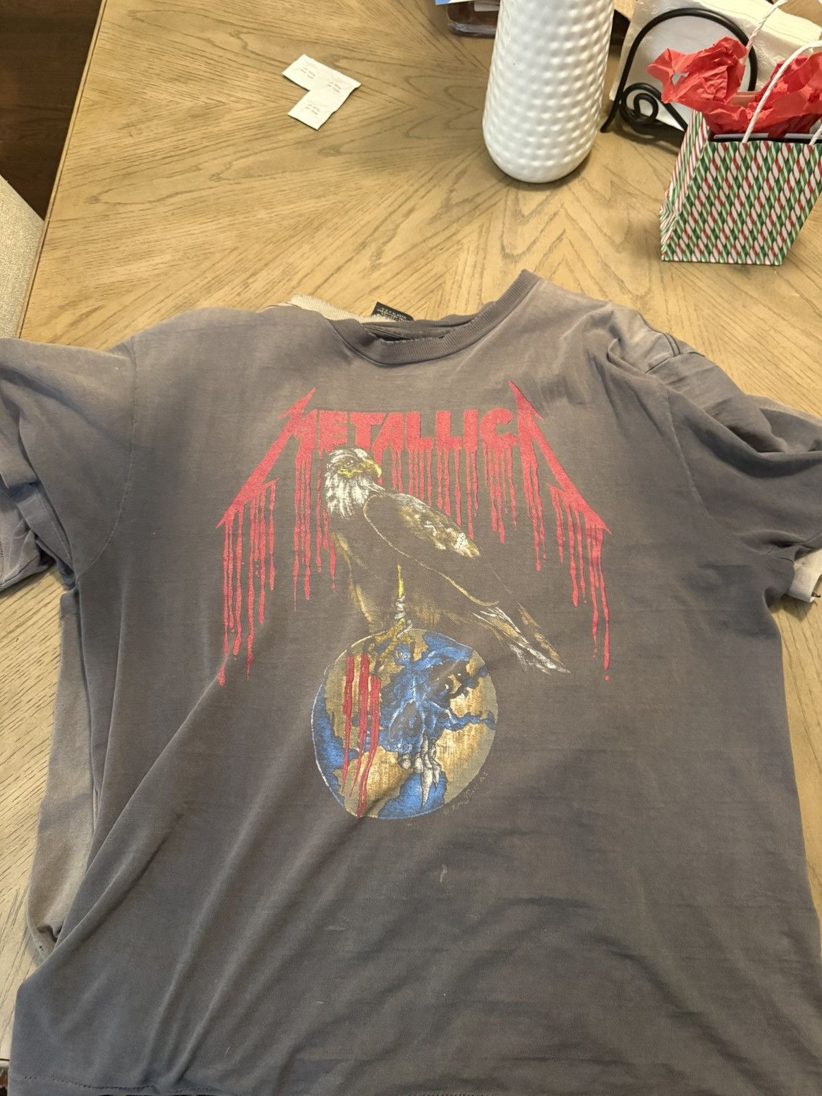 Vintage VINTAGE FADED METALLICA EAGLE T-SHIRT Size US XL / EU 56 / 4 - 1 Thumbnail