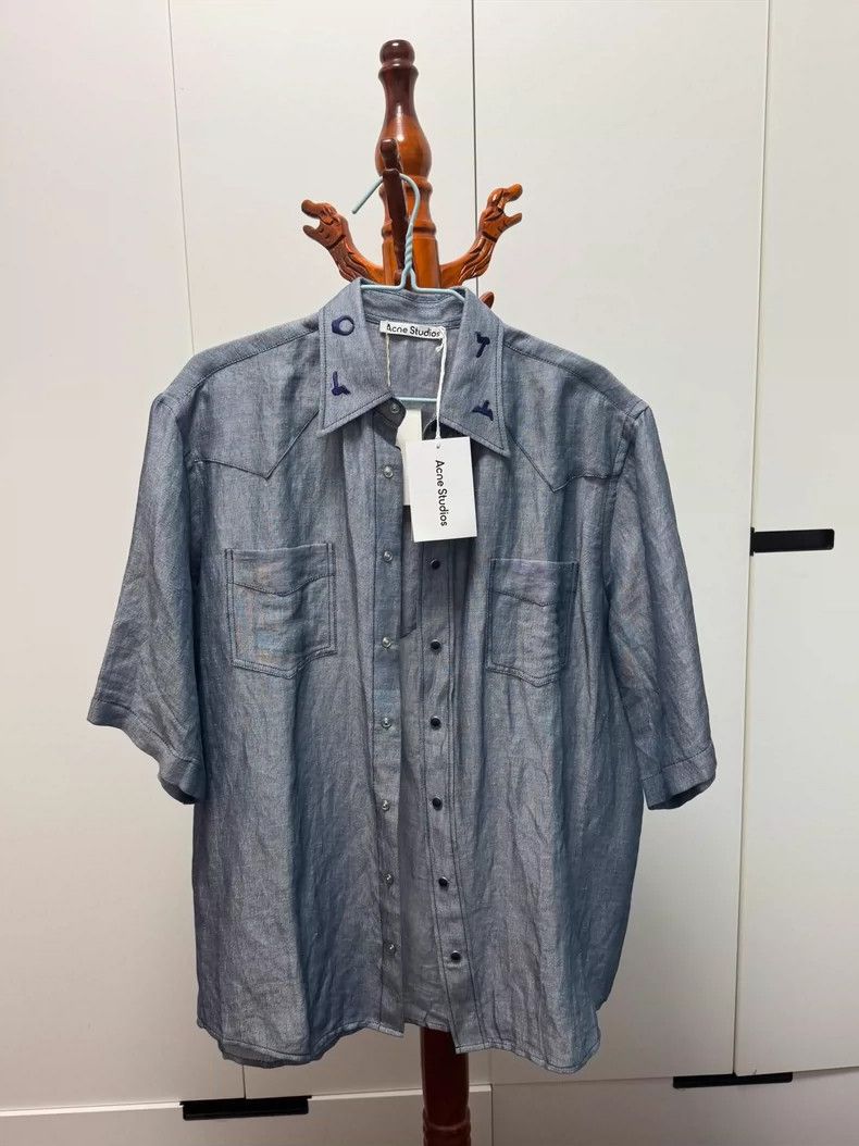 Acne Studios Acne Studios Short Sleeve Button-Up Shirt- DMC Size US M / EU 48-50 / 2 - 1 Thumbnail