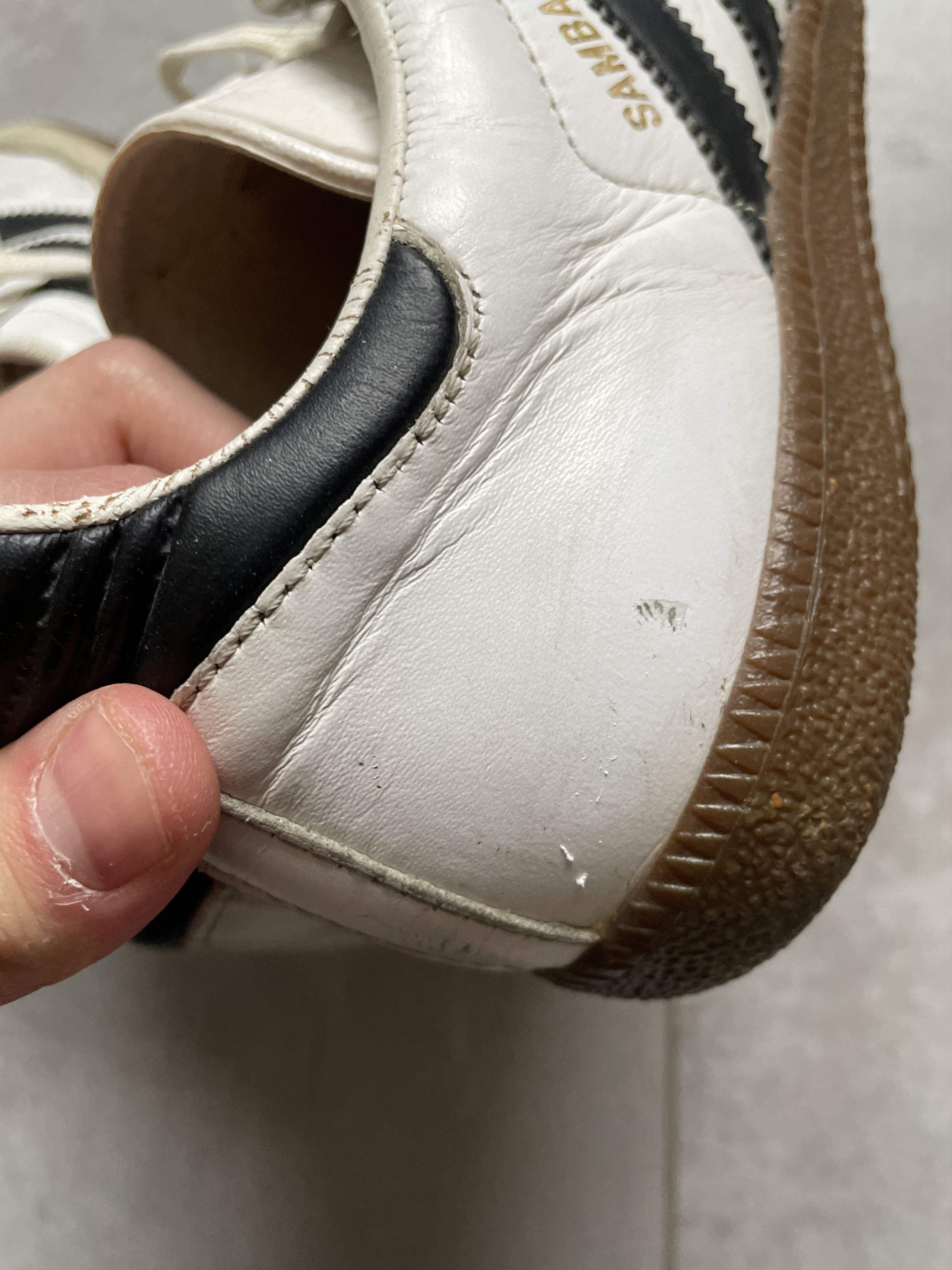 Adidas × Leather Y2K ADIDAS WHITE BEIGE LEATHER SAMBA SNEAKERS Size US 8.5 / EU 41-42 - 8 Thumbnail