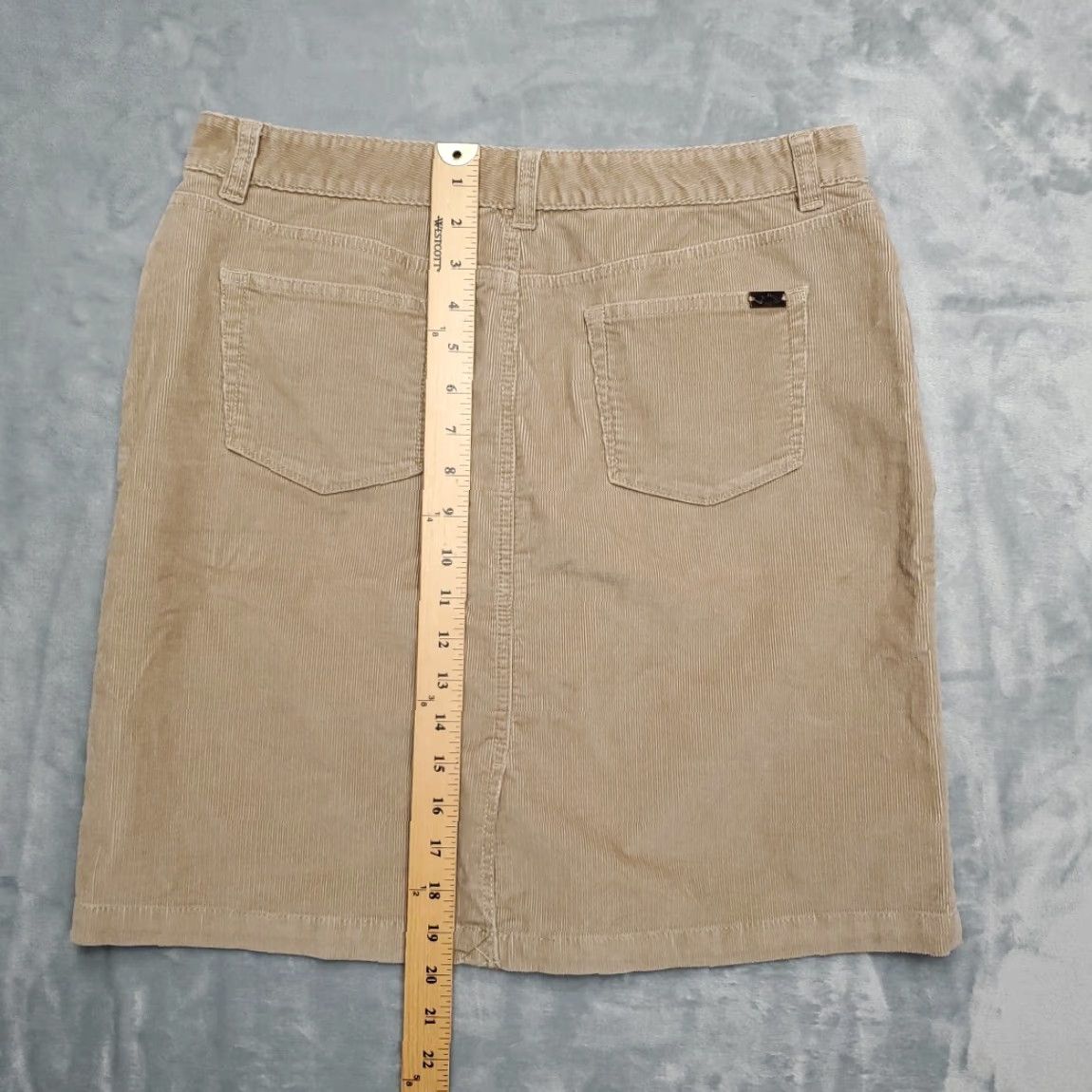 Vintage LL Bean Skirt Womens 12 Light Brown Corduroy Retro Classic Y2K 90s Casual Size 34" / US 12 / IT 48 - 6 Thumbnail