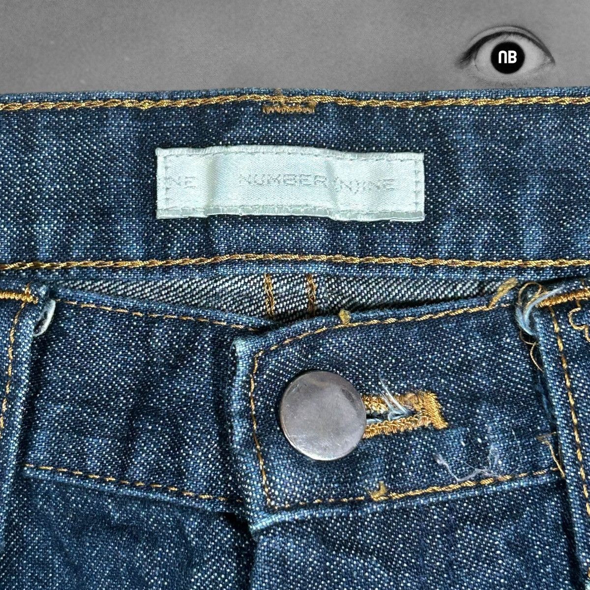 Number (N)ine Number (N)ine S/S02 The Modern Age Patch Denim Jeans Blue Size US 30 / EU 46 - 3 Thumbnail