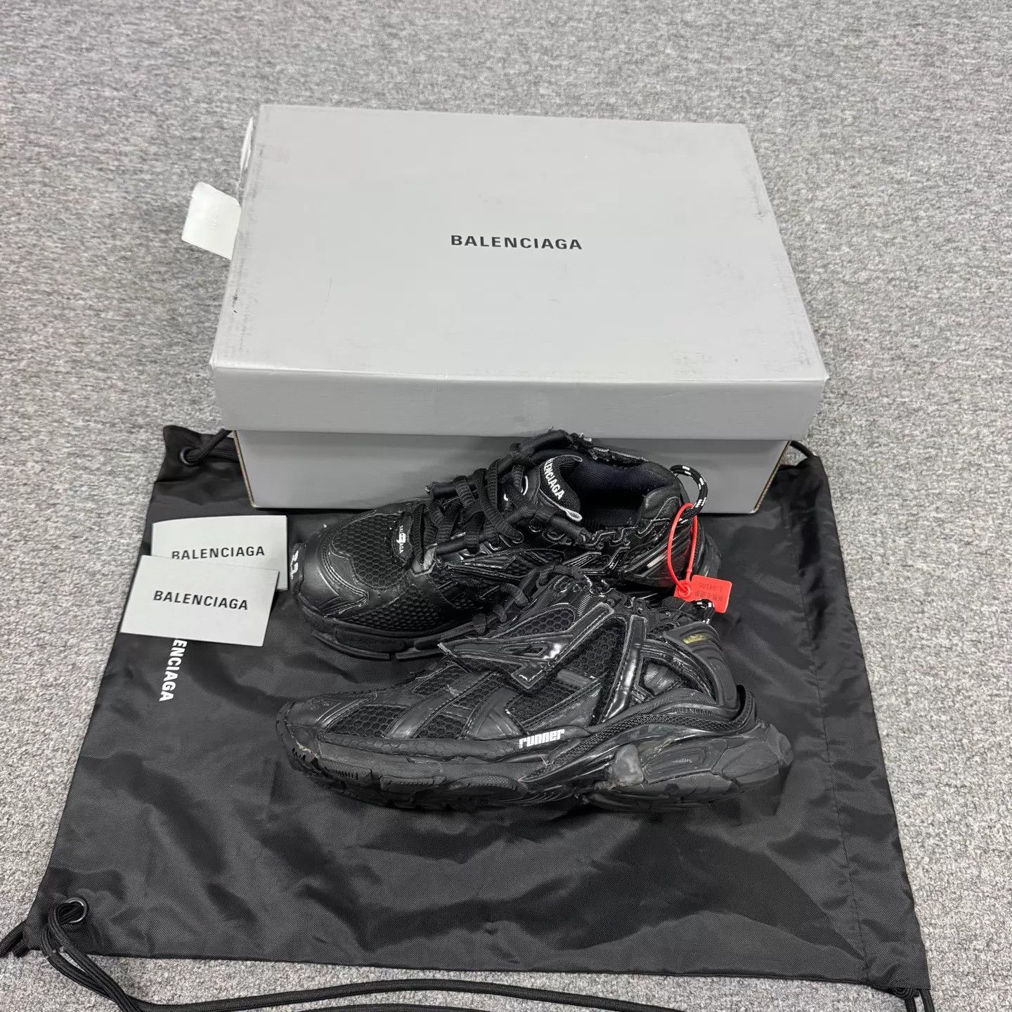 Balenciaga Balenciaga Black Runner 37 99 New w/Box Size US 6.5 / IT 36.5 - 1 Thumbnail