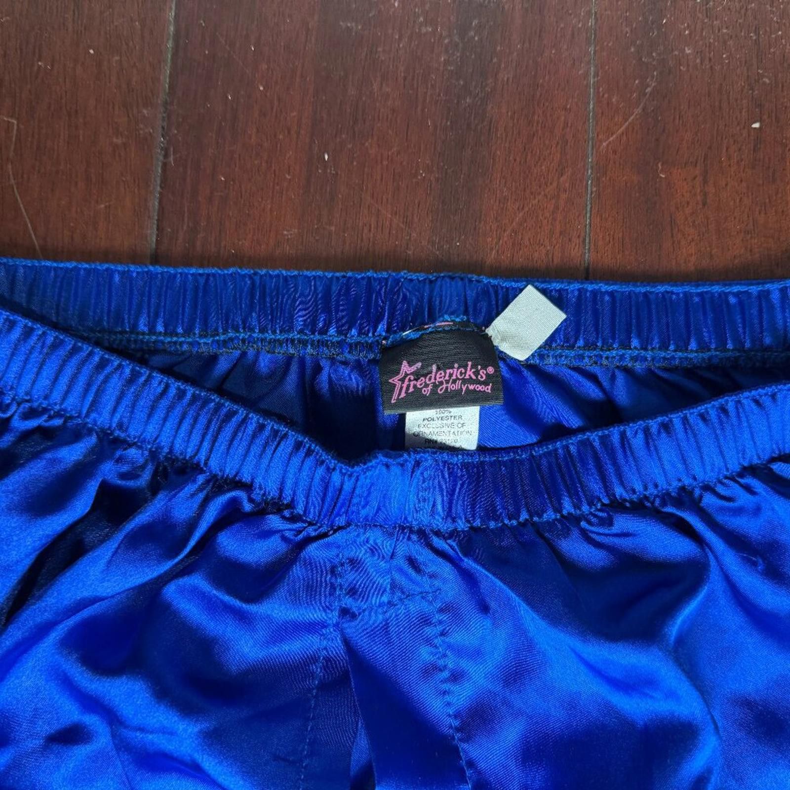 Other Fredericks of Hollywood Men Silky Boxer Shorts Blue Size Size ONE SIZE - 4 Thumbnail