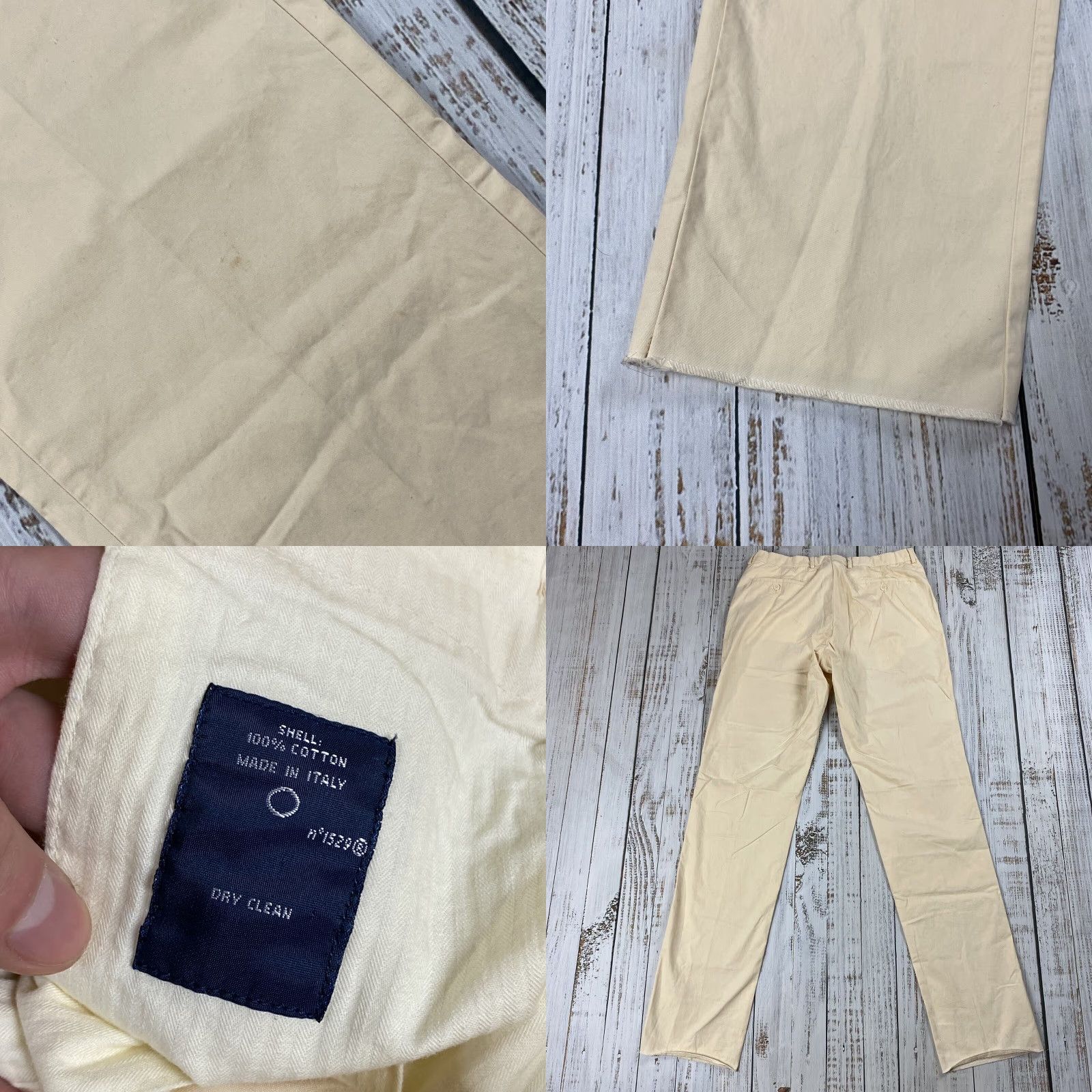 Polo Ralph Lauren VINTAGE Polo Ralph Lauren Dress Pants Men 36 Ivory Chino Flat Front Mid Rise Straight Leg Italy Size US M / EU 48-50 / 2 - 8 Thumbnail