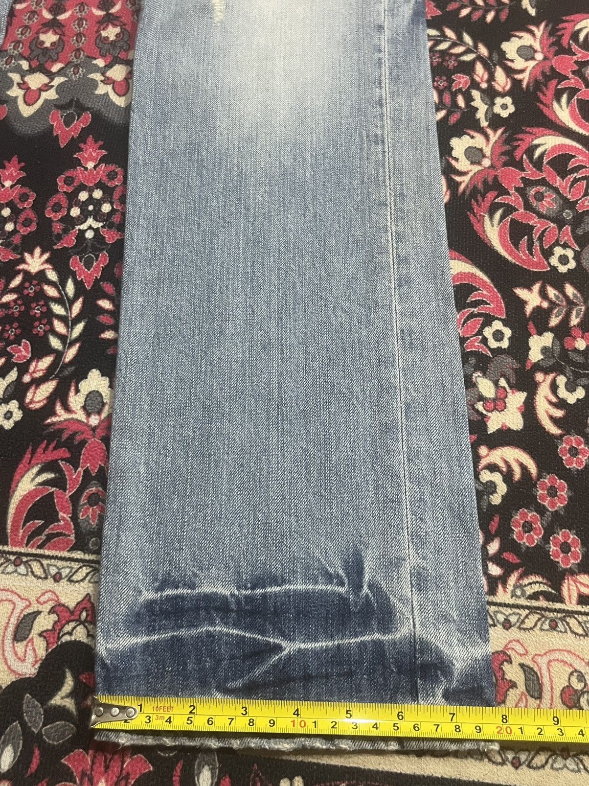 PPFM Vintage Payton Place For Men Double Waist Distressed Jeans Size US 31 - 14 Thumbnail
