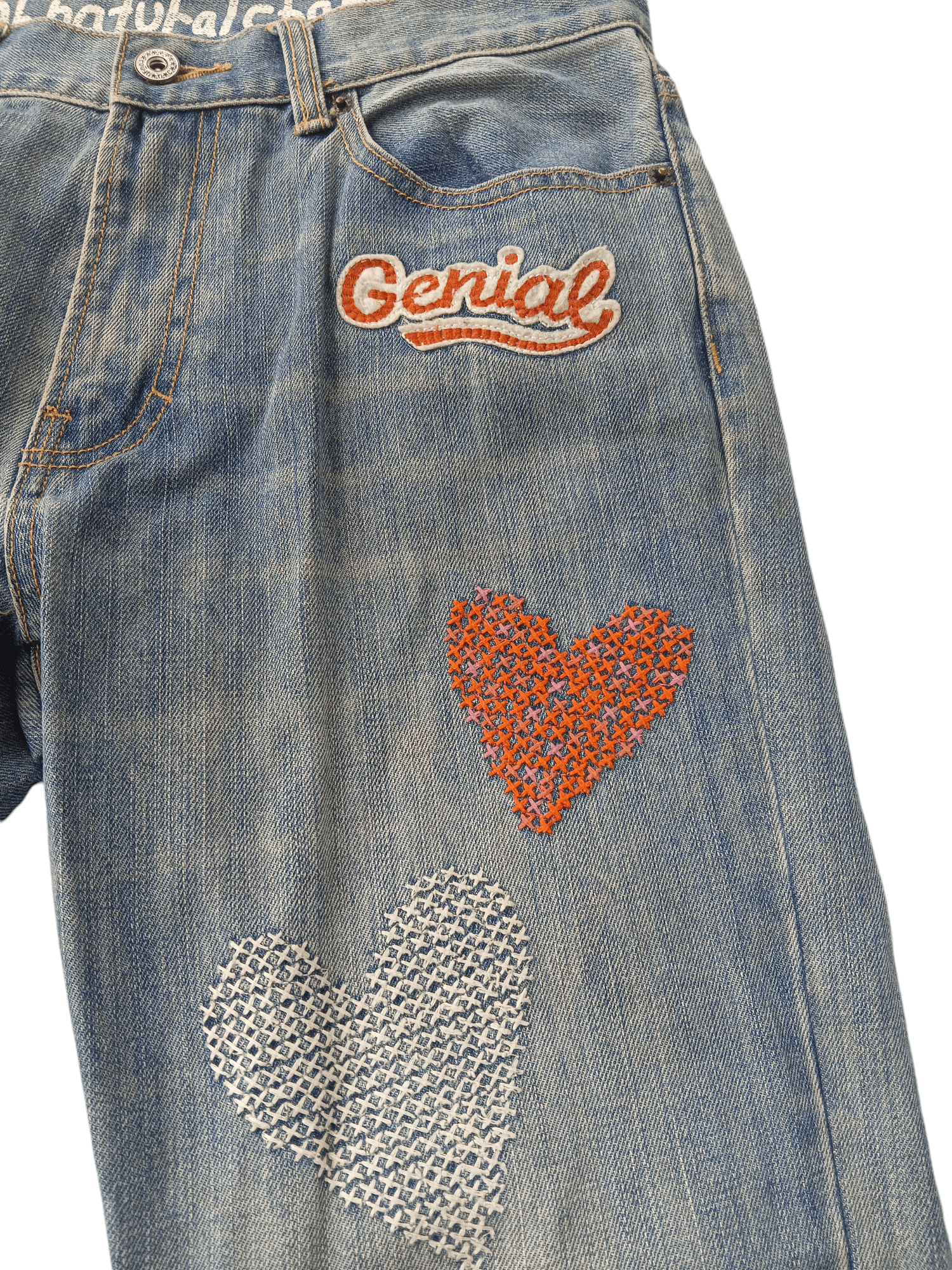 Japanese Brand japanese brands rough union made sashiko love Size US 31 - 5 Thumbnail