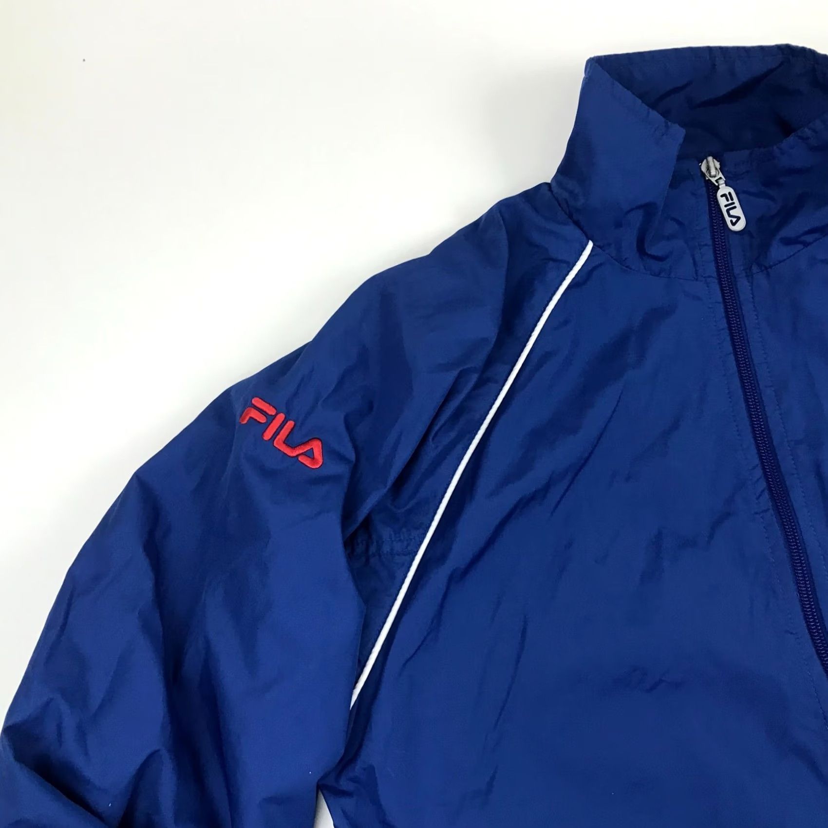 FILA ジャケット ネイビーテニス FILA Jacket Windbreaker Blue Full Zip Adult Men Tennis Size Small S
