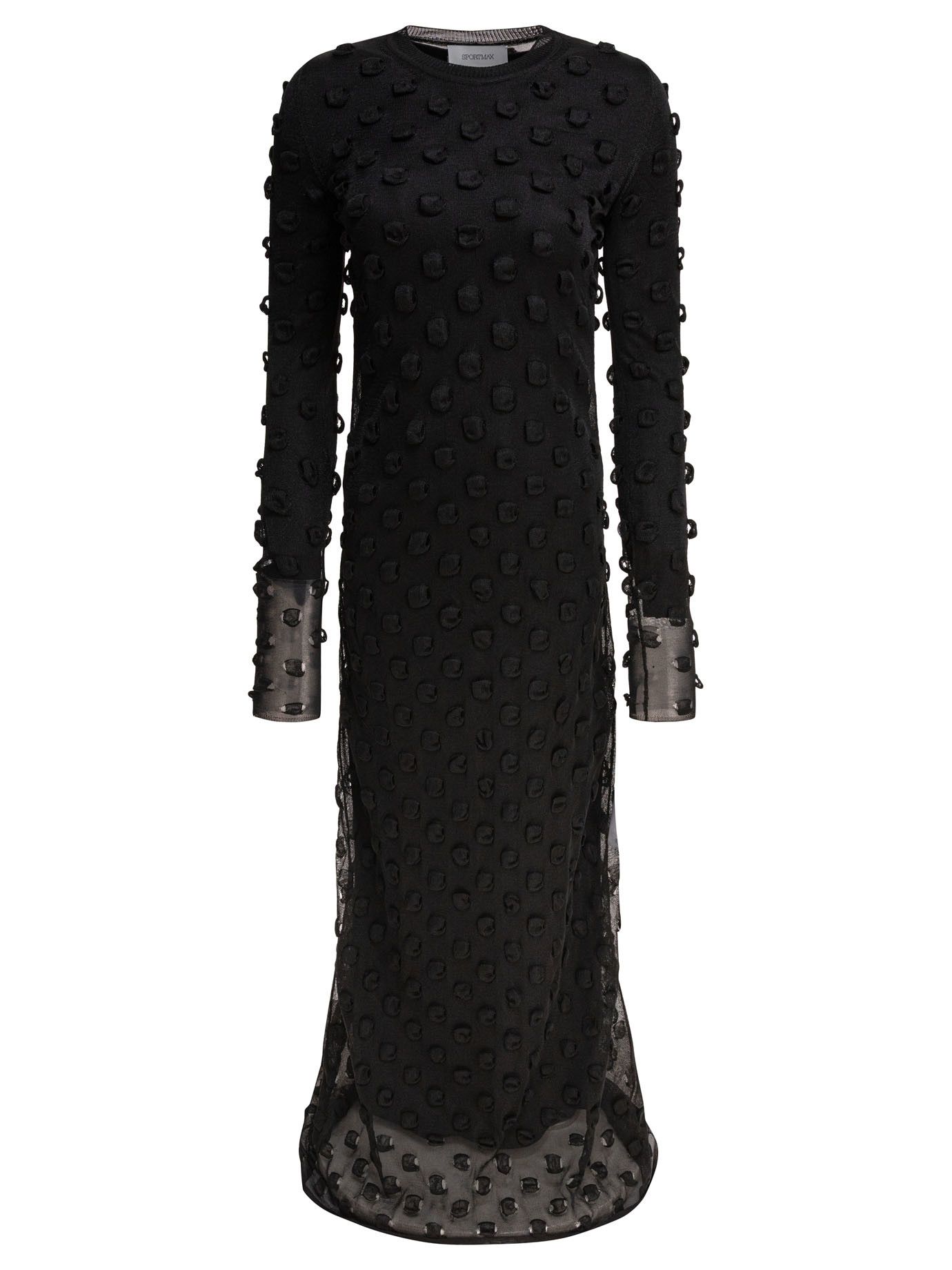 Max Mara Max Mara Pianoforte Brown Dress In Viscose And