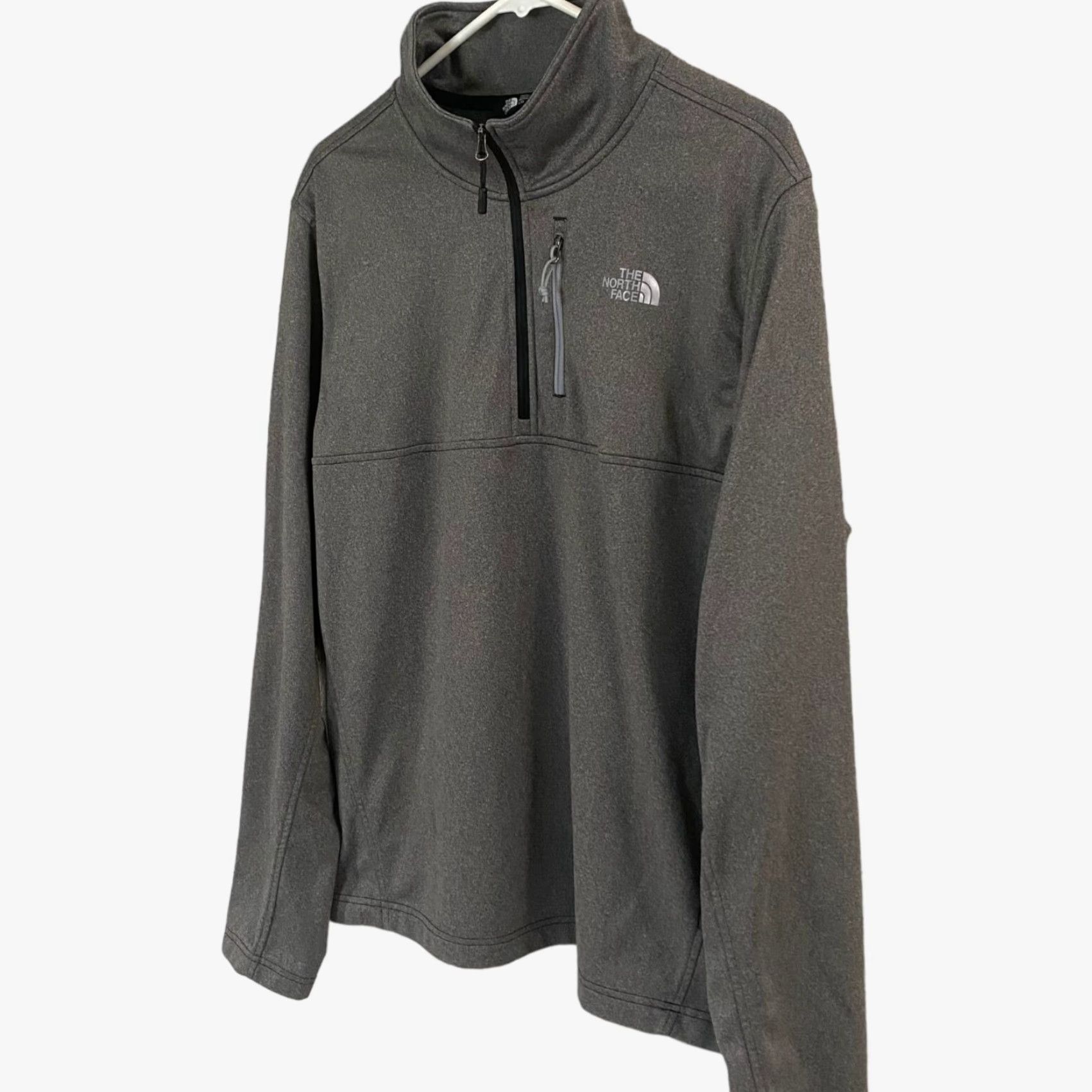 The North Face The North Face Pullover Jacket Mens Large Gray Long Sleeve Hiking Quarter Zip Pockets Size US L / EU 52-54 / 3 - 2 Thumbnail