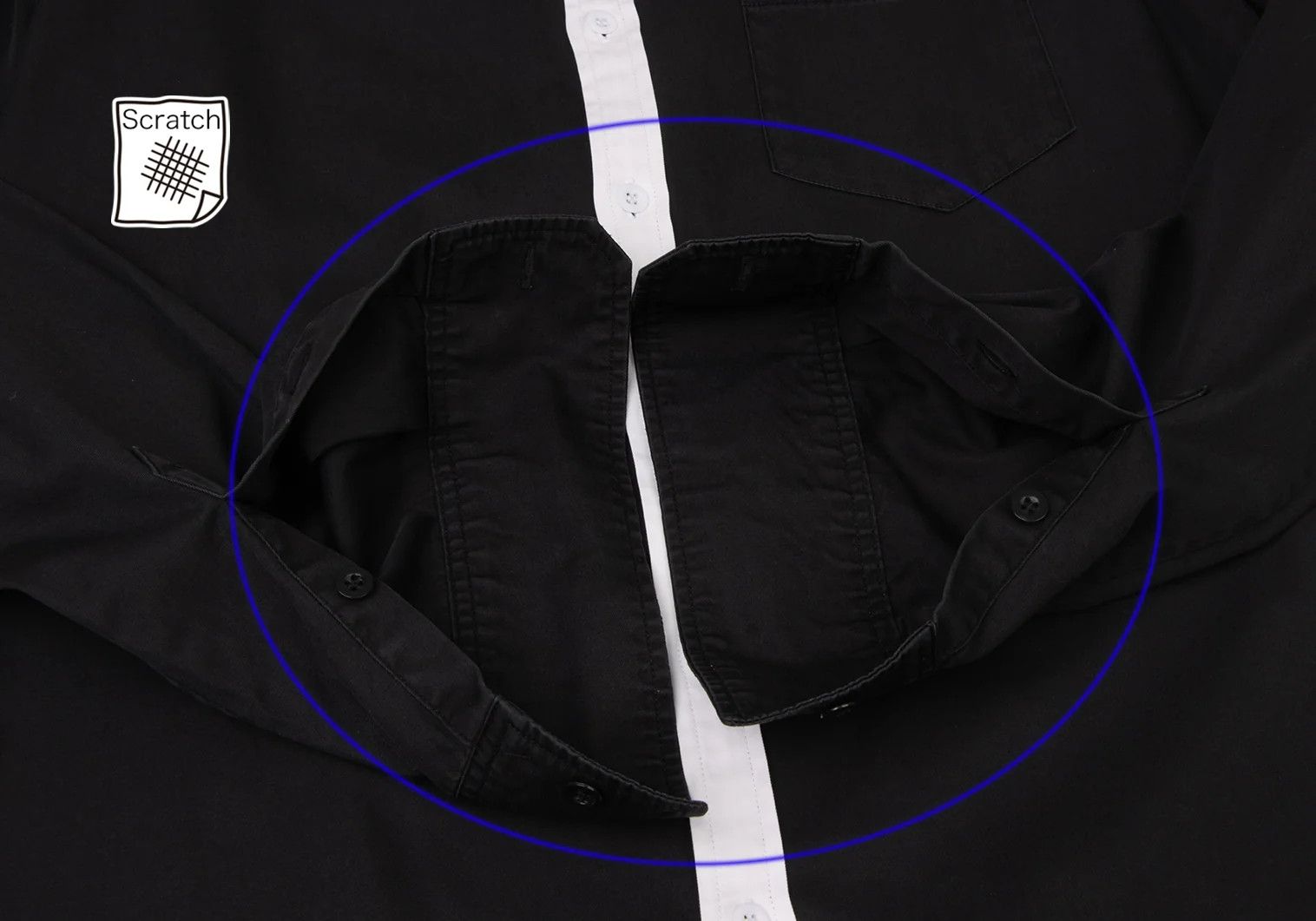 Yohji Yamamoto Yohji Yamamoto Cotton Contrast Shirt Size US M / EU 48-50 / 2 - 7 Thumbnail