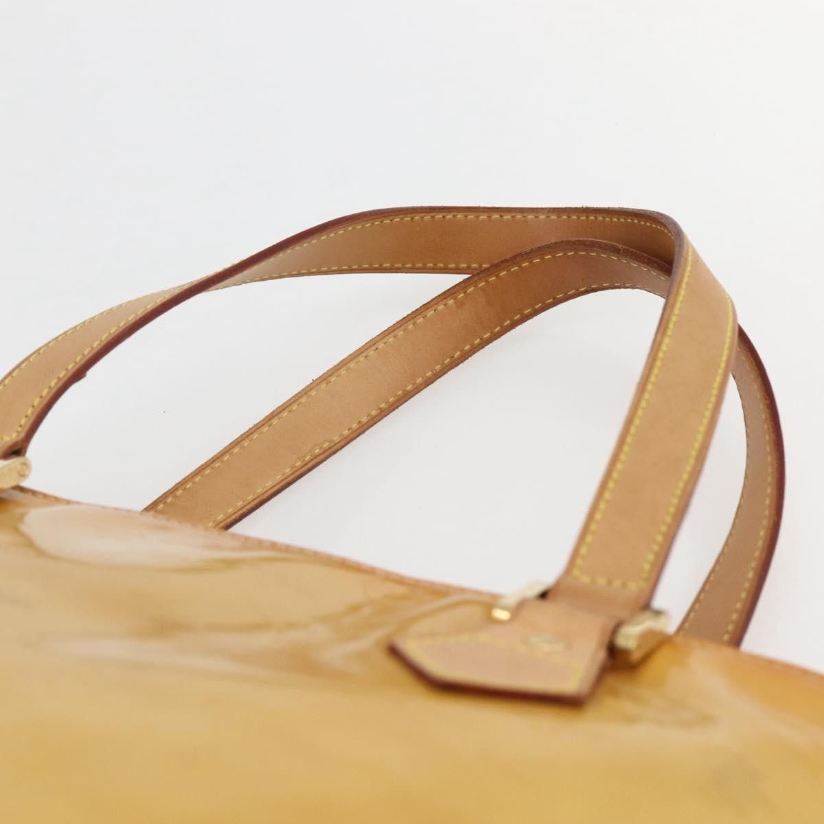 Louis Vuitton LOUIS VUITTON Monogram Vernis Houston Hand Bag Beige M91004 Size ONE SIZE - 8 Thumbnail