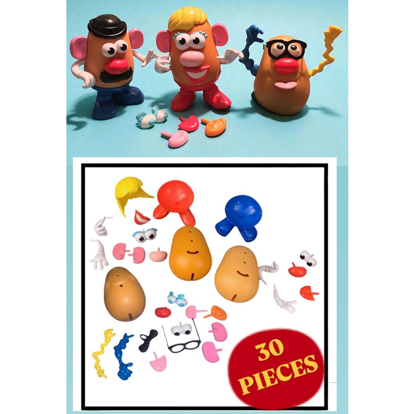 Other 30pcs VINTAGE Mr. & Mrs. Potato Head & AccesHasbro Playskool Size ONE SIZE - 1 Thumbnail