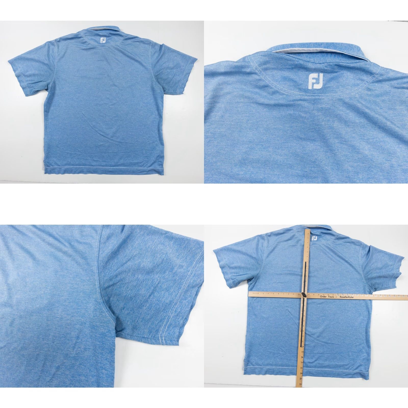 Footjoy FootJoy Polo Shirt Men's Large Blue Short Sleeve Collared FJ Golf Pocket Size US L / EU 52-54 / 3 - 8 Thumbnail