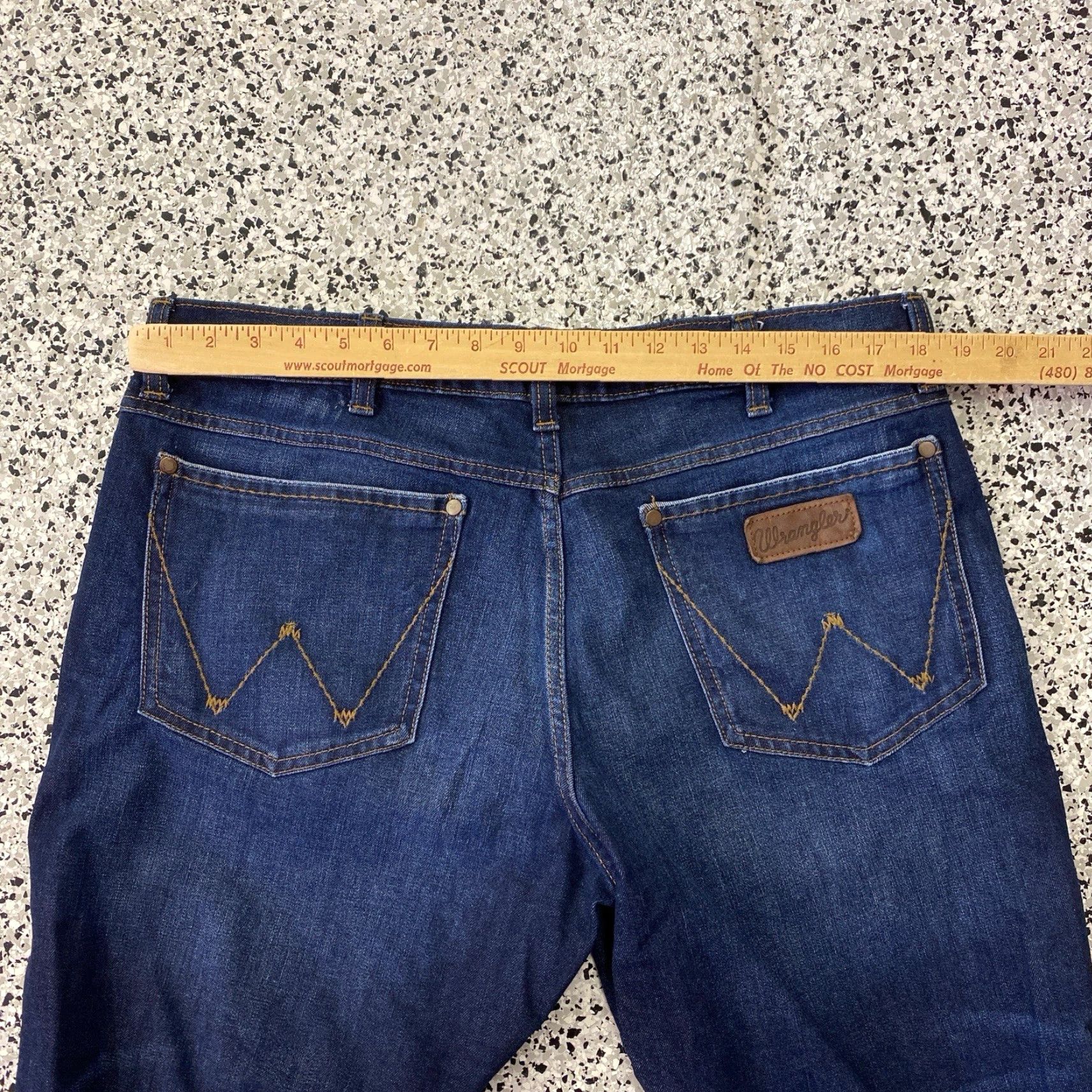 Wrangler Wrangler Retro Relaxed Boot Jeans Mens 36 Regular 30 Blue Denim 5-Pocket Stretch Cotton Size US 36 / EU 52 - 5 Thumbnail