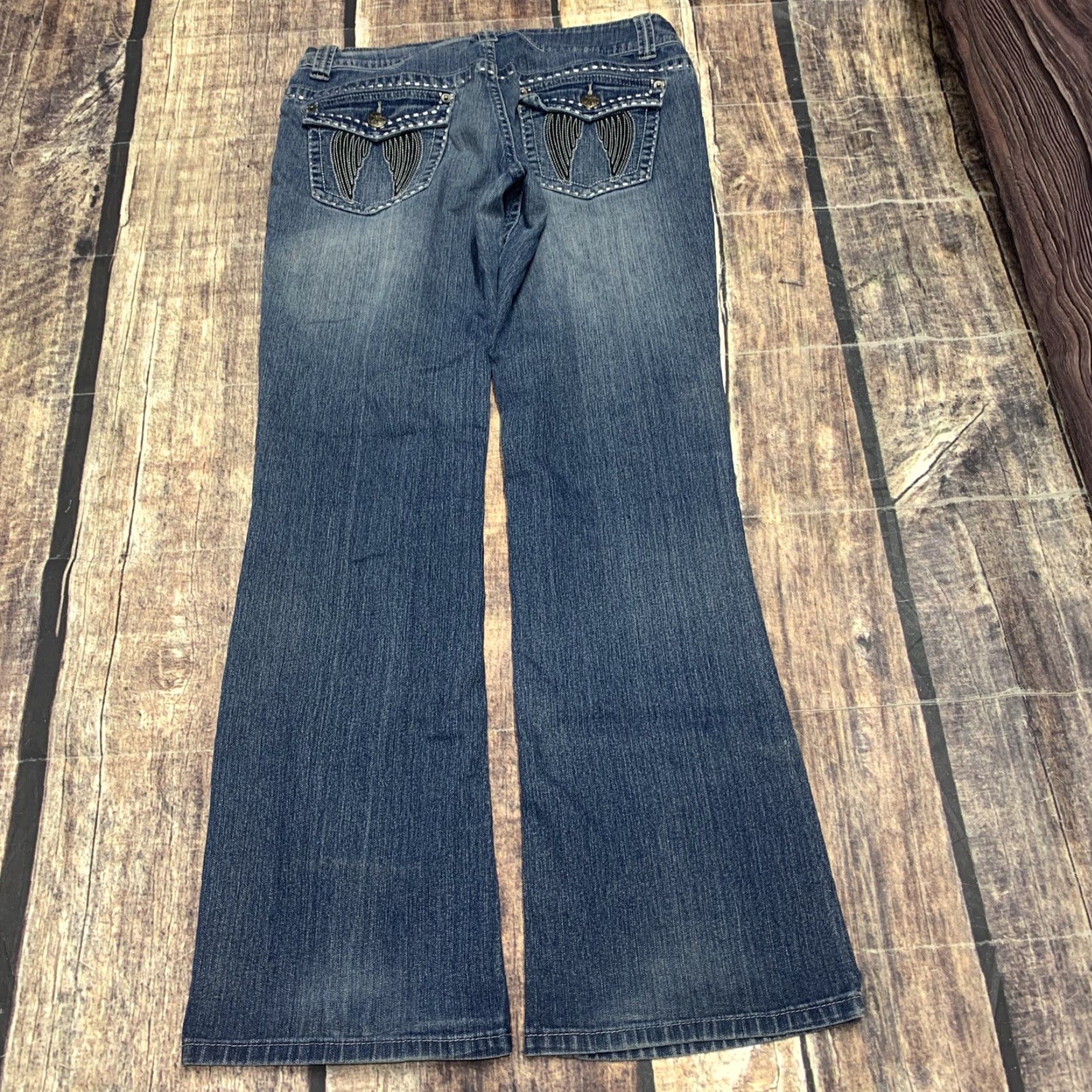 Denime Hybrid & Company Jeans Denim Low Rise Bootcut 32 x 30 1/2 Blue Size 9 Womens Size 30" / US 8 / IT 44 - 4 Thumbnail