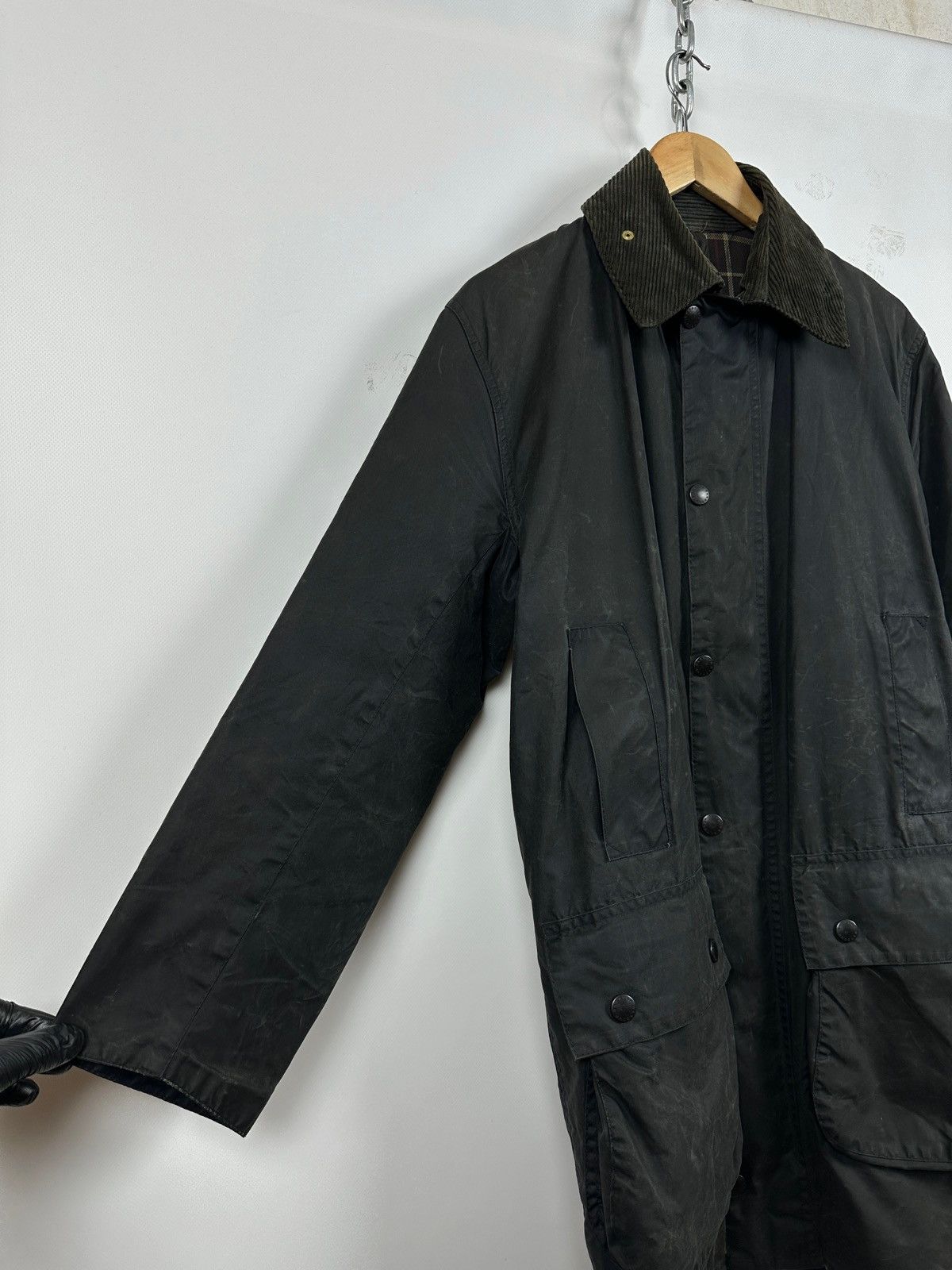 Barbour Vintage Barbour Border Waxed Coat Jacket Made in England Size US S / EU 44-46 / 1 - 10 Thumbnail