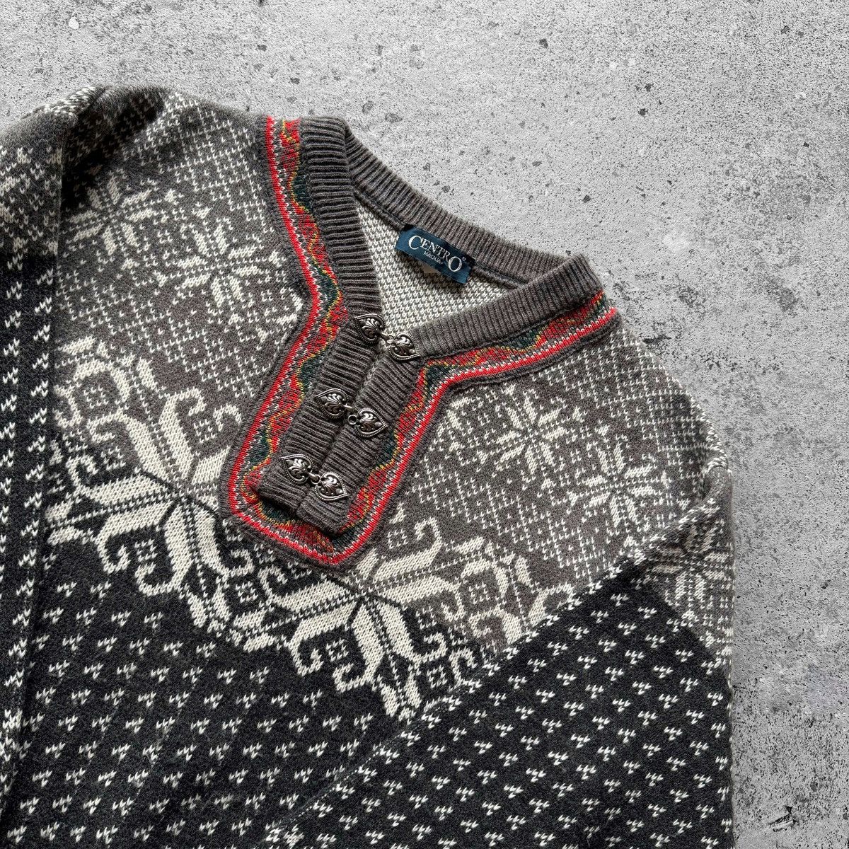 Other Centro Wmns Vintage Nordic Norwegian Fair Isle Wool Sweater Size S / US 4 / IT 40 - 4 Thumbnail