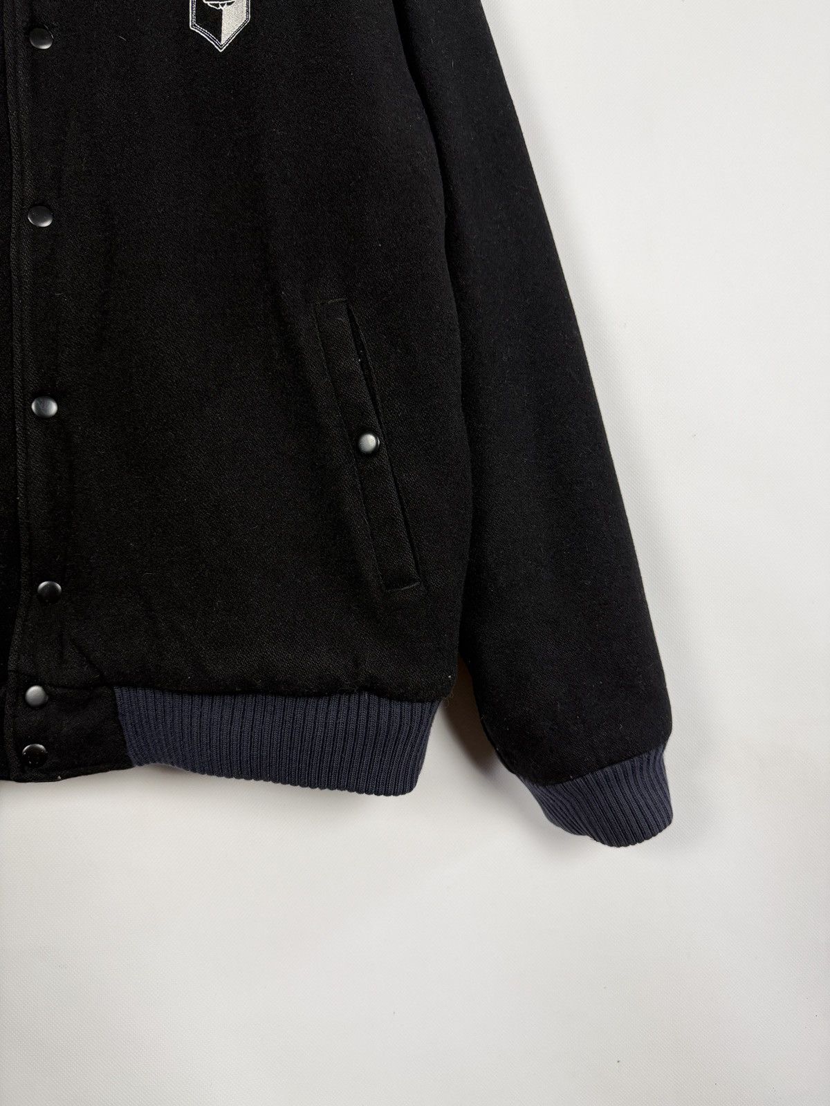 Adidas Adidas Originals Y2K Varsity Bomber Wool Jacket Snap Buttons Size US L / EU 52-54 / 3 - 6 Thumbnail