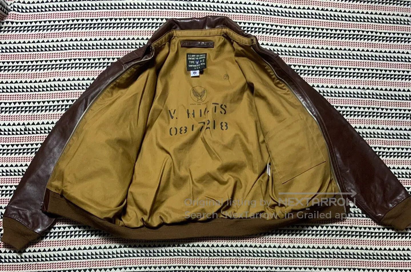 Vintage classic ameco a-2 brown leather flight jacket. Size US S / EU 44-46 / 1 - 7 Thumbnail