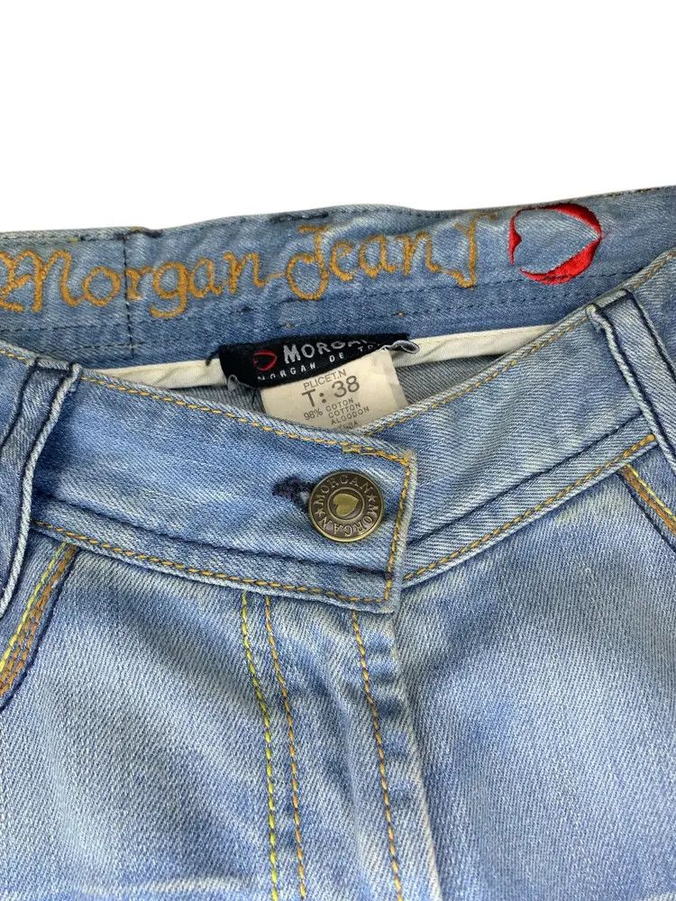 Morgan Homme 2000s Morgan De Toi flared washed blue jeans Size US 30 / EU 46 - 7 Thumbnail