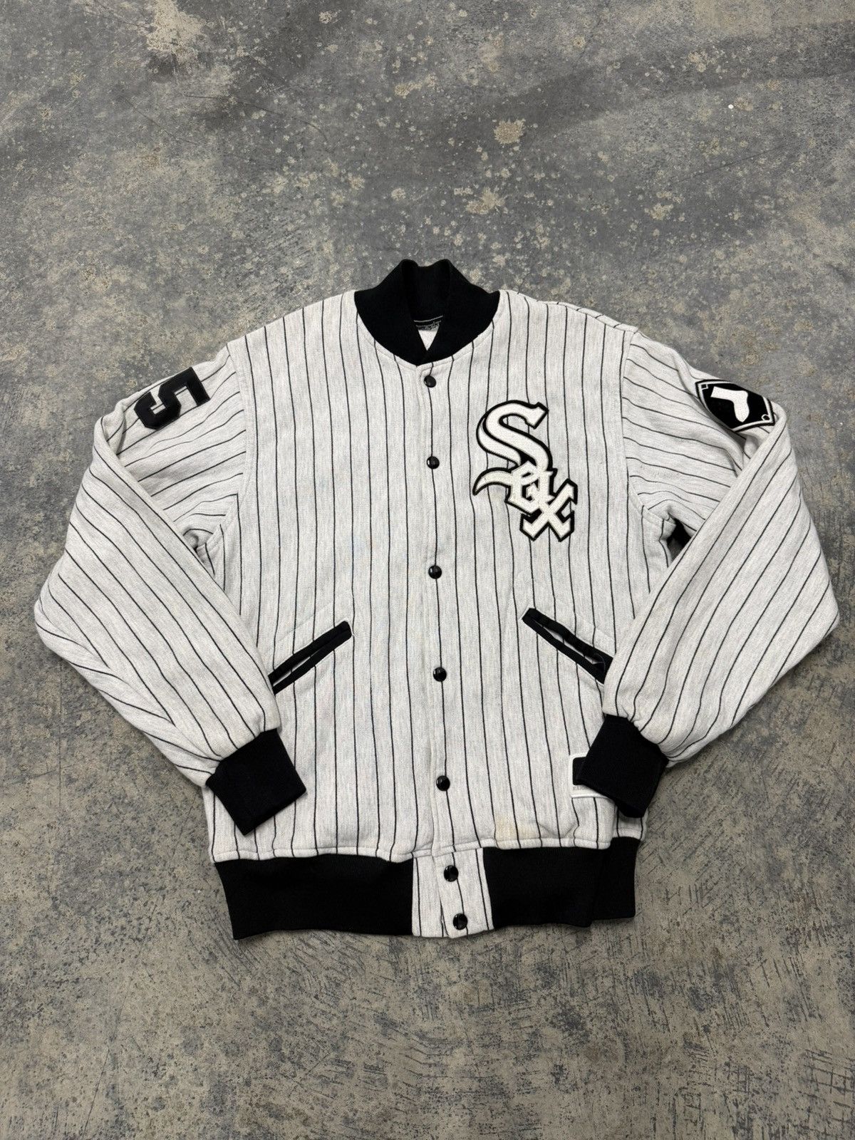 MLB Vintage Jordan Chicago White Sox Pinstripe Bomber Jacket SzM Size US M / EU 48-50 / 2 - 1 Thumbnail