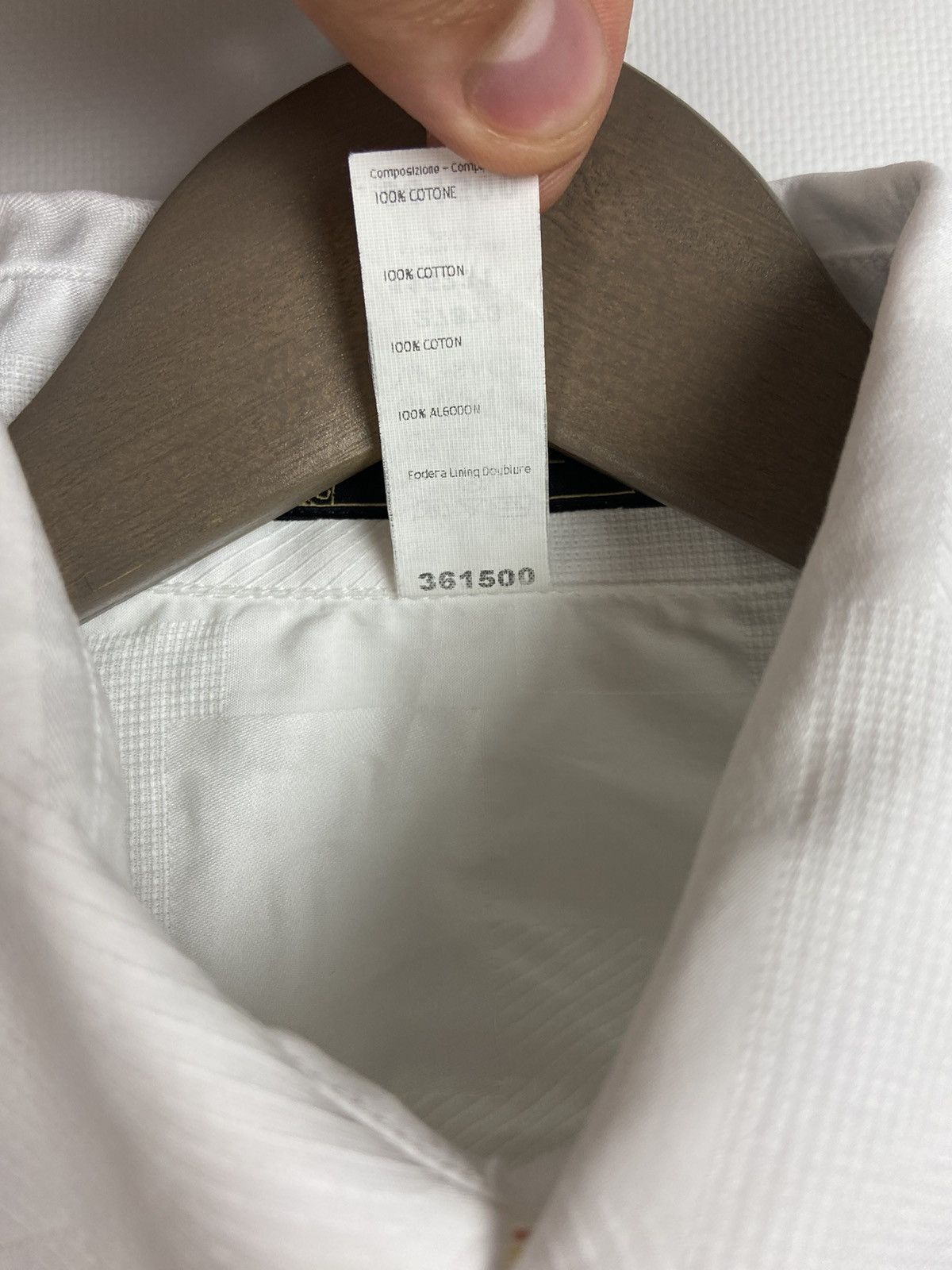 Versace Vintage Gianni Versace Luxury Geometric White Shirt Sz 48 Size US M / EU 48-50 / 2 - 10 Thumbnail
