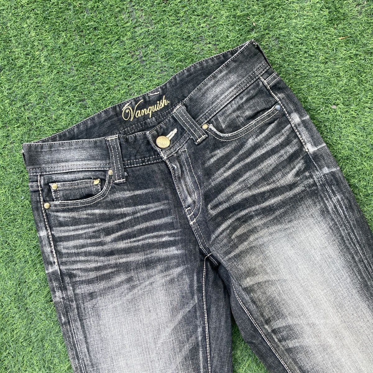 If Six Was Nine × Vanquish VANQUISH GOLD FLARED JEANS Size 30" / US 8 / IT 44 - 3 Thumbnail