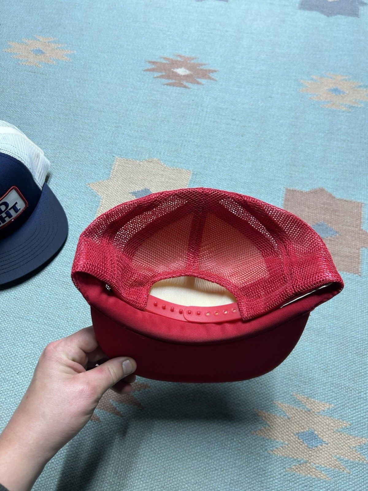 Vintage Vintage trucker hat Vic Bond sales flint Michigan SnapBack Size ONE SIZE - 4 Thumbnail