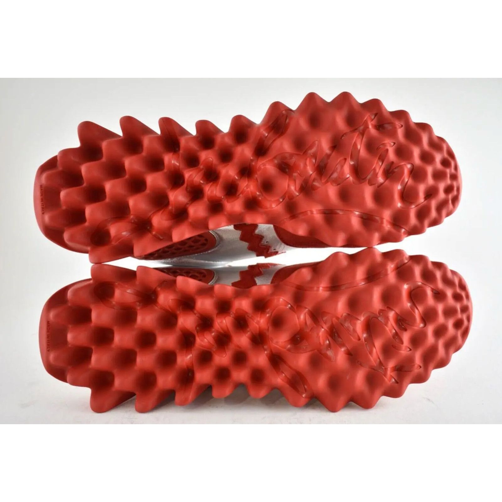 Christian Louboutin Christian Louboutin Mens Loubishark Flat Red Silver Platform Size US 11 / EU 44 - 12 Thumbnail