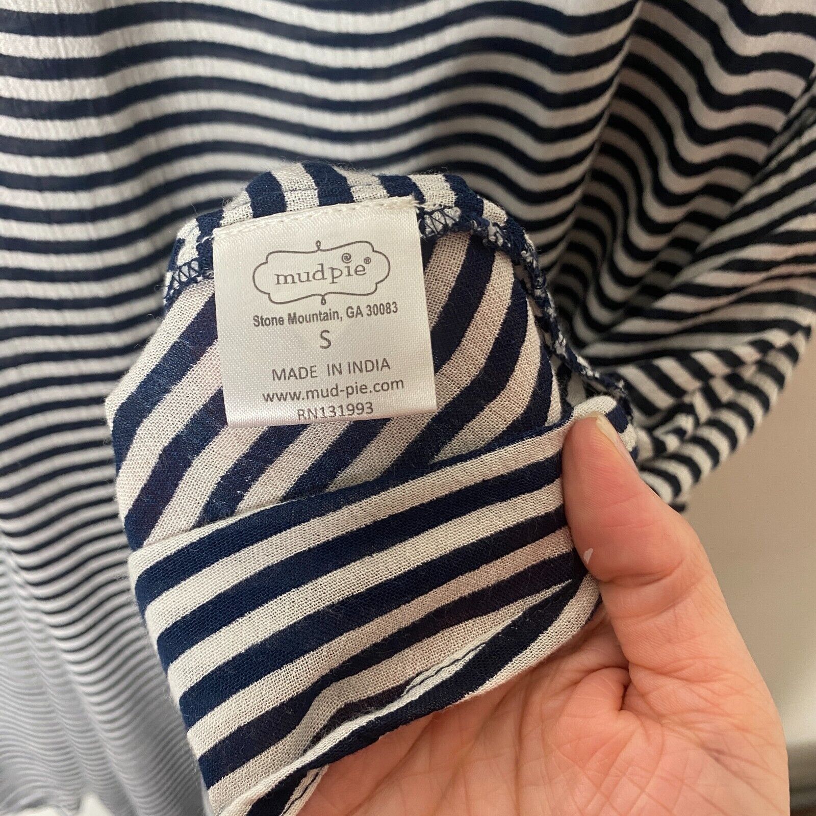 Other Mudpie Navy & White Thin Striped Sleeveless Tank Dress S Size S / US 4 / IT 40 - 8 Thumbnail