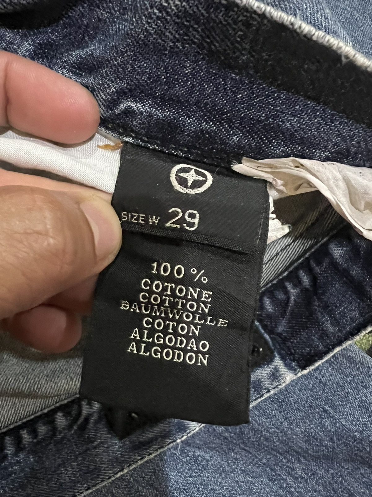 Designer × Stone Island Vintage Stone Island Faded Jeans Size US 29 - 15 Thumbnail