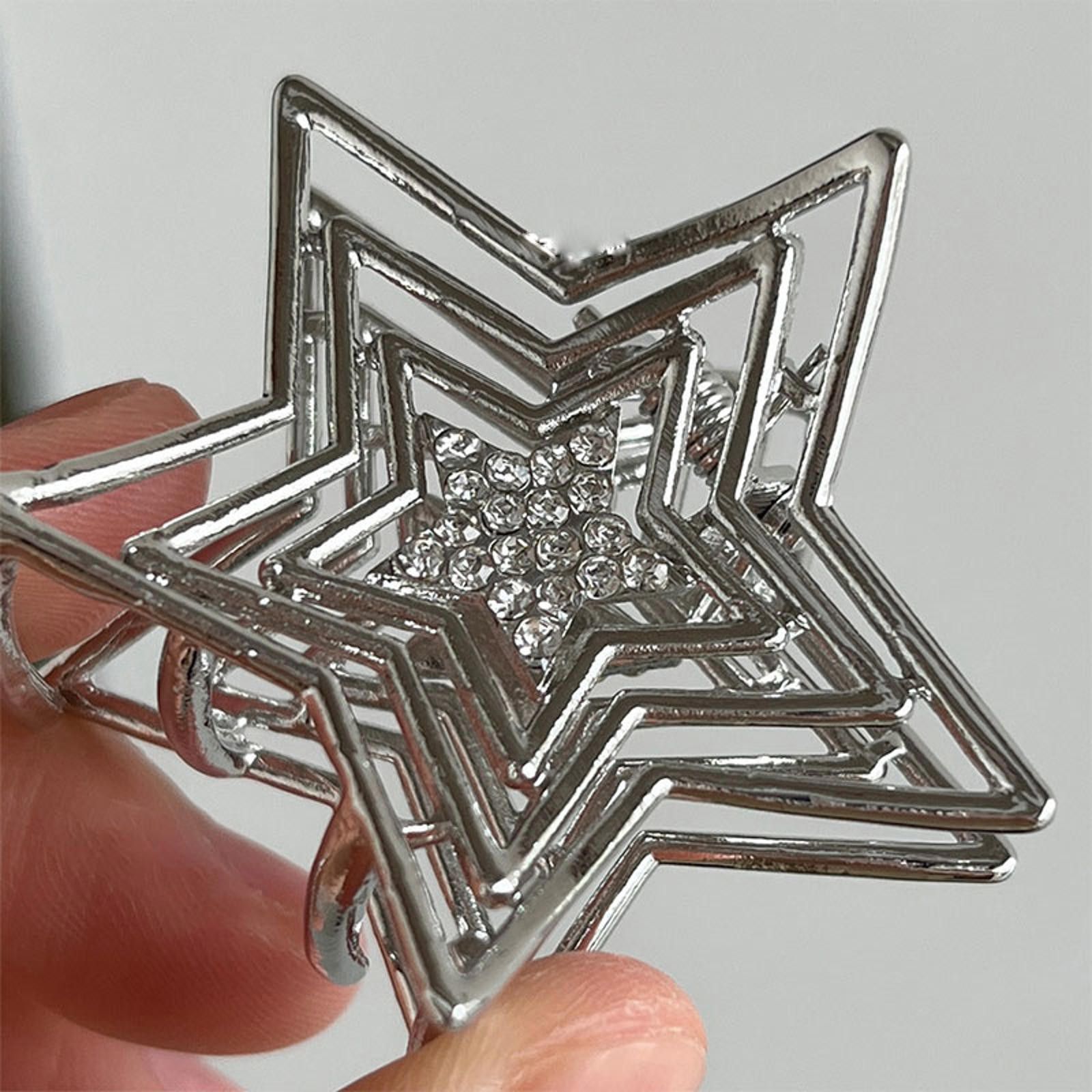 The Unbranded Brand Y2k Hollowed Out Pentagram Grab Clip Size ONE SIZE - 6 Thumbnail