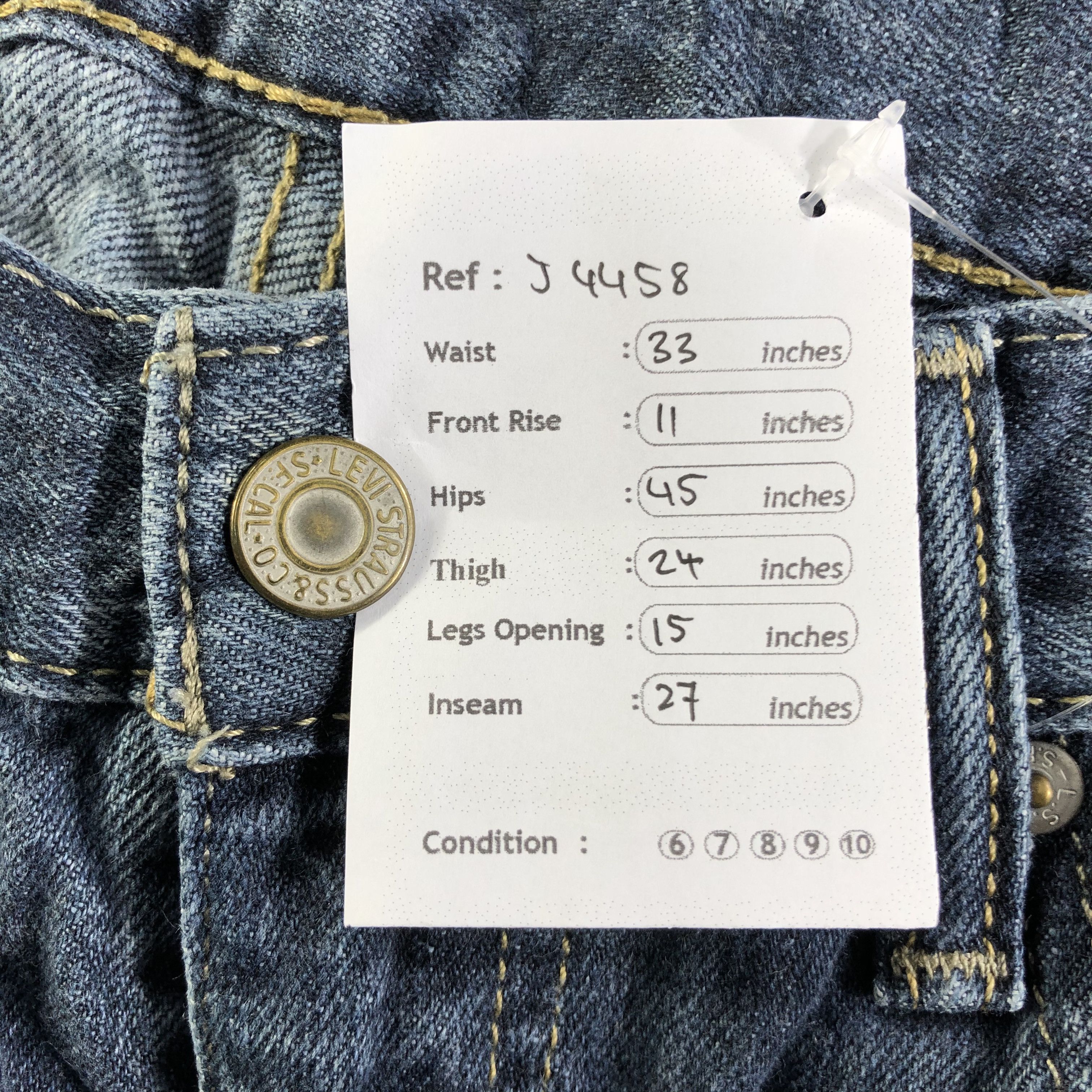 Levi's Vintage Levis 505 Jeans-J4458 Size US 33 - 11 Thumbnail