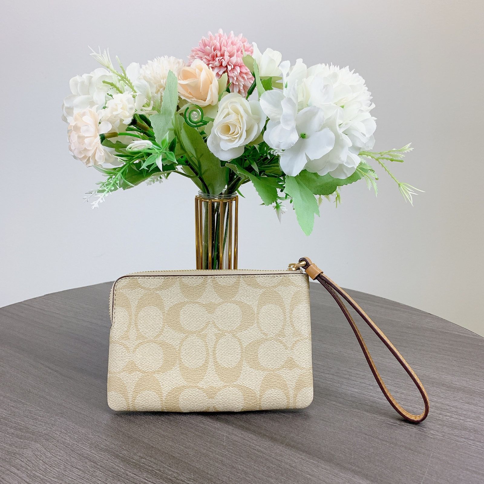 Coach Coach CS602 Corner Zip Wristlet In Signature Canvas Size ONE SIZE - 2 Thumbnail