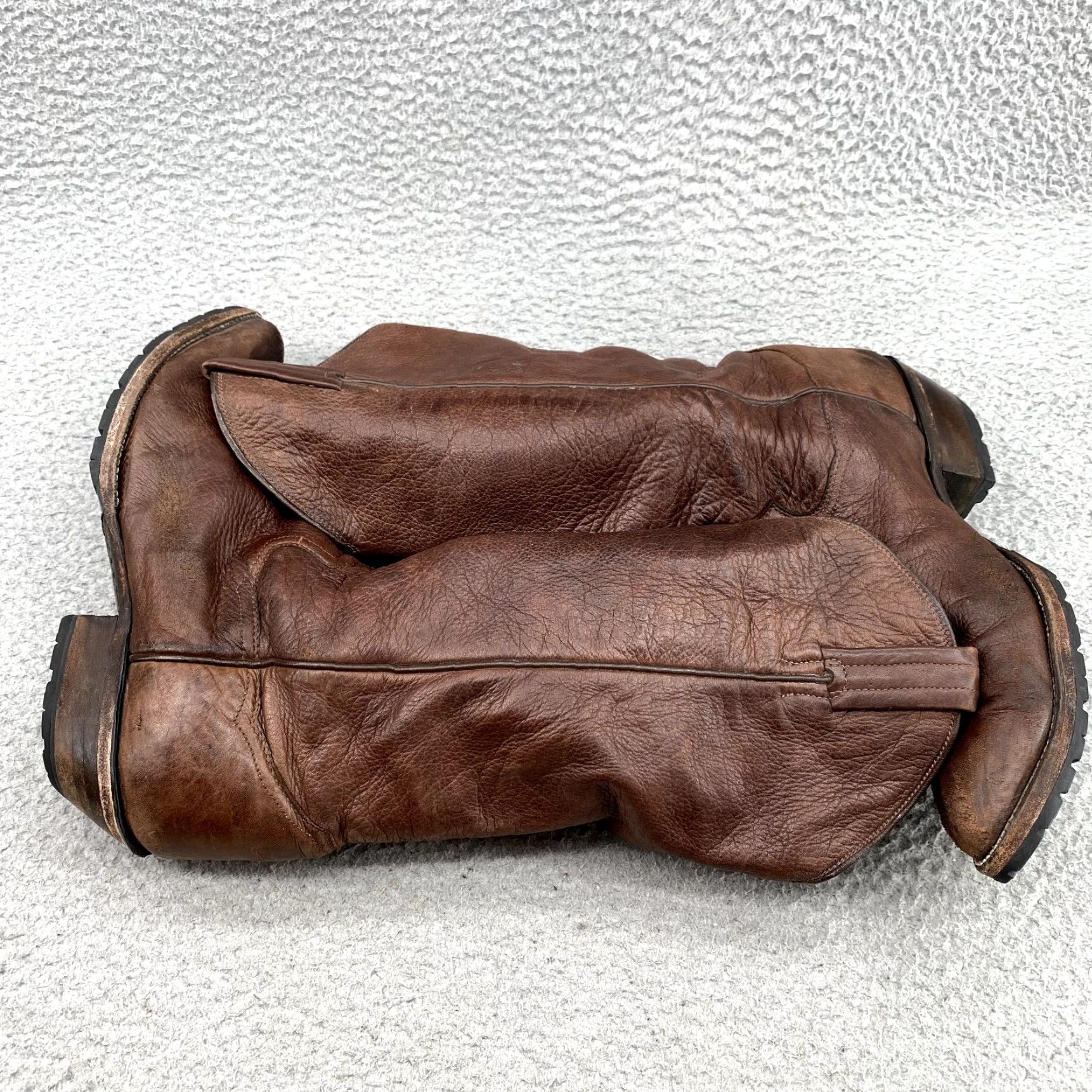 Vintage Panhandle Slim Boots Mens 8.5 D Brown Soft Leather Cowboy Western Workwear Boots Size US 8.5 / EU 41-42 - 7 Thumbnail